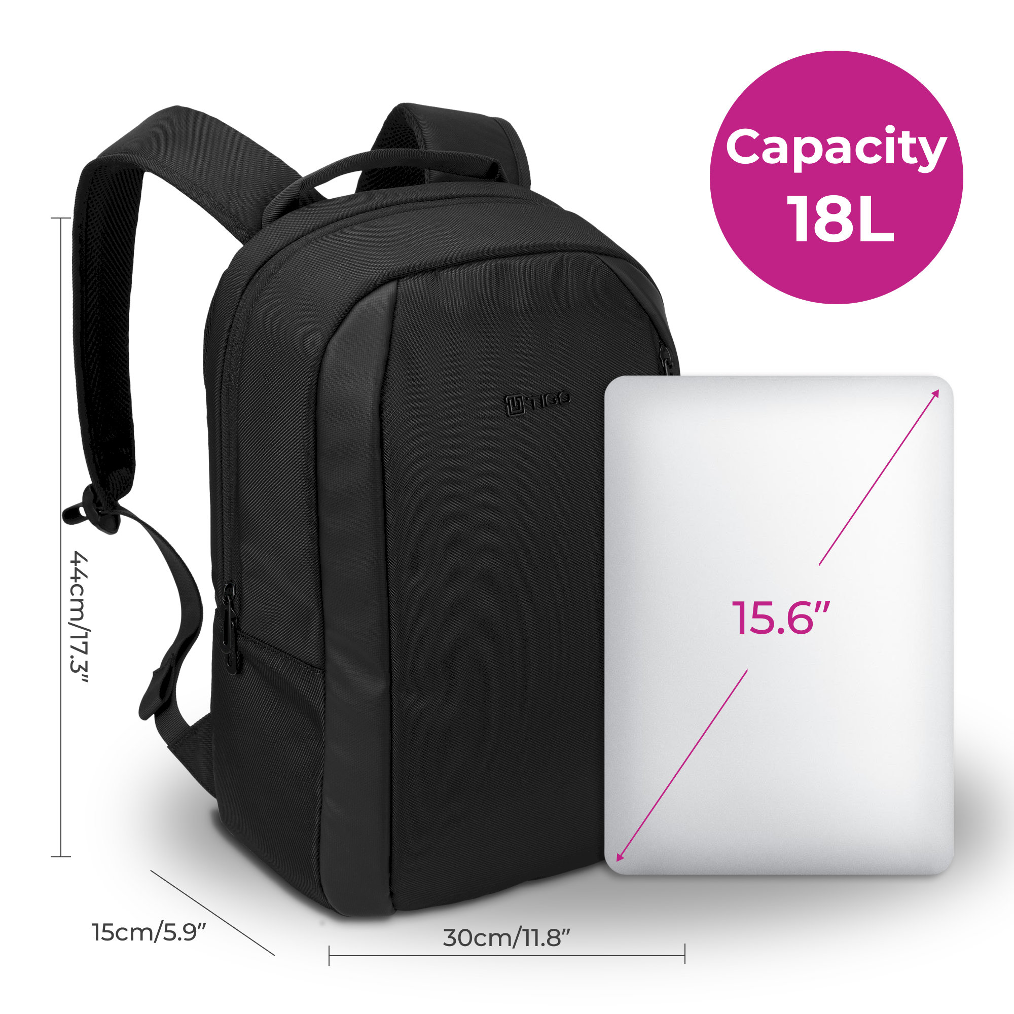 TIGO Crest batoh 15,6" čierny