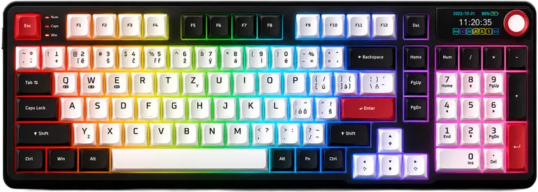 TIGO MIRAGE s rozsvíceným RGB podsvícením