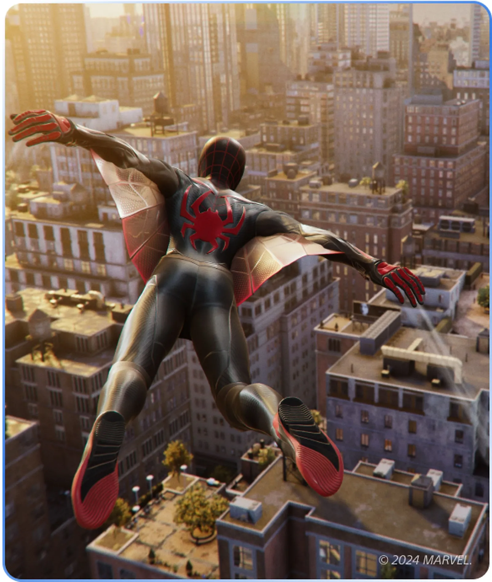 Miles Morales prolétá New Yorkem ve hře Marvel's Spider-Man 2