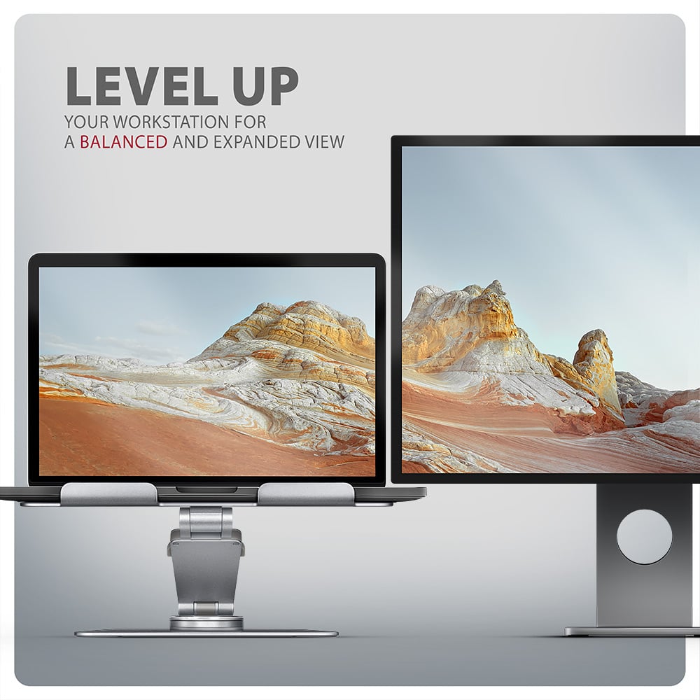 AXAGON STND-LR – notebook a monitor pro rozšířenou pracovní plochu