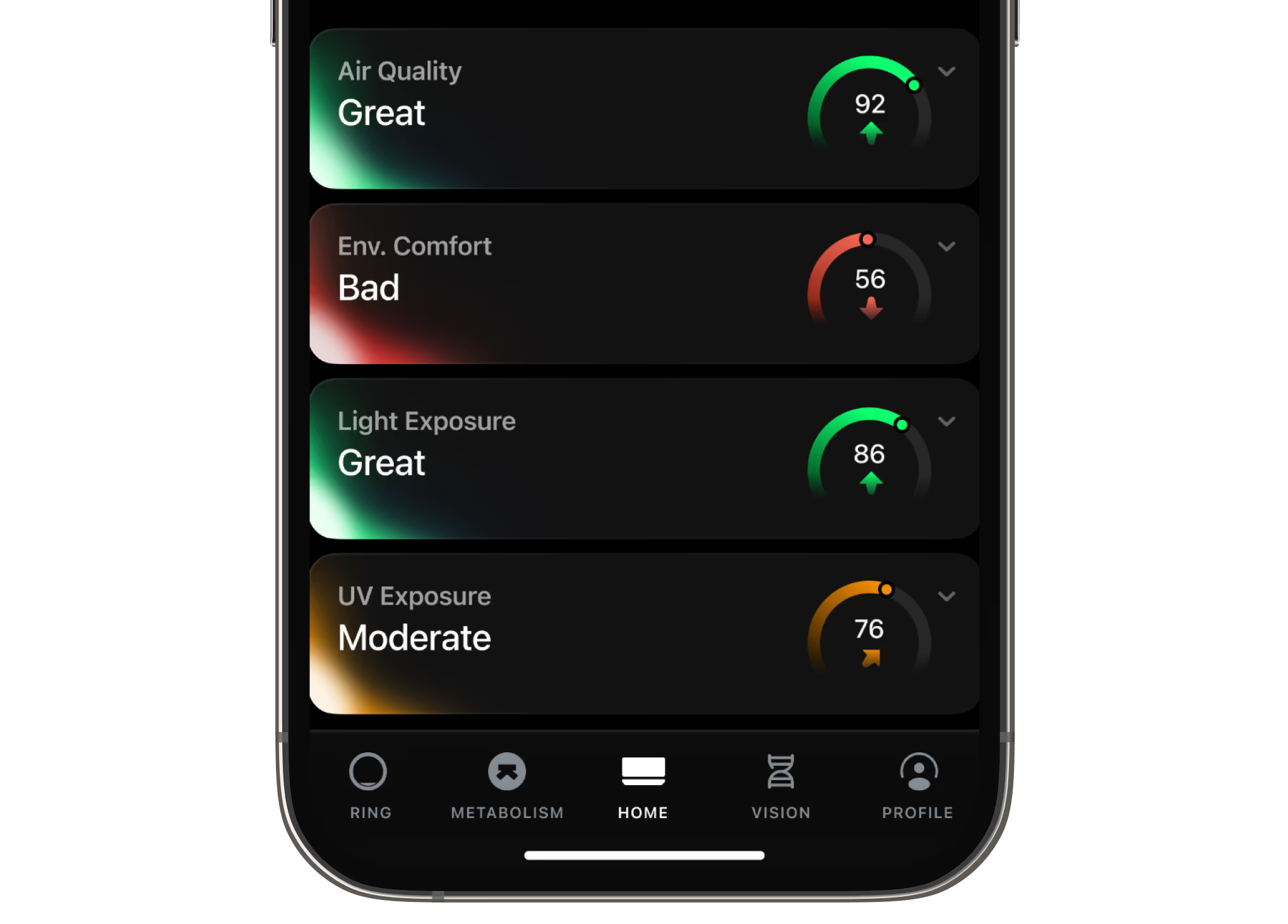 Air Stats List UI