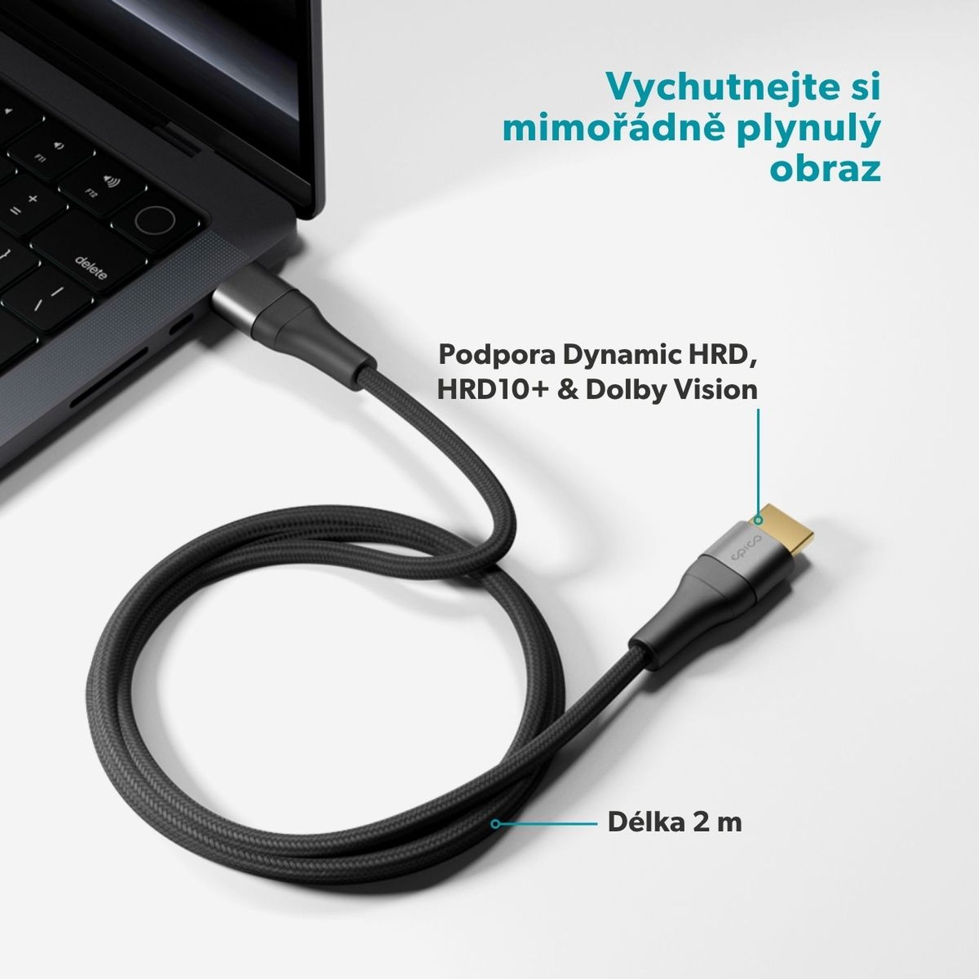 Epico UltraLink HDMI na HDMI 8K/60Hz 2m kabel vesmírně šedý
