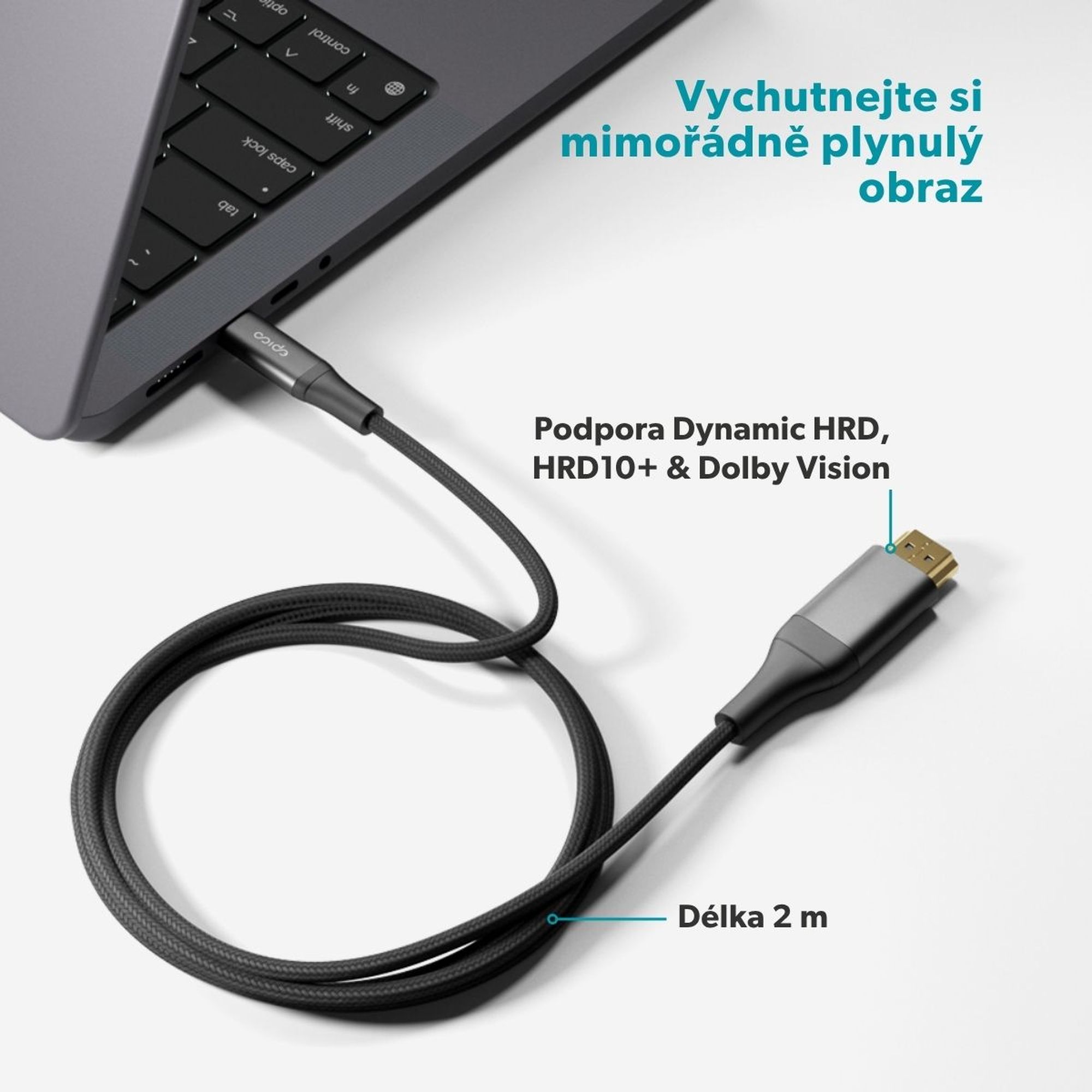 Epico UltraLink HDMI na USB-C 4K/60Hz 2m kabel vesmírně šedý