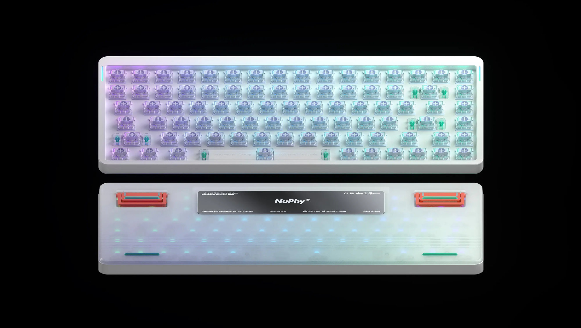 NuPhy Air75 V2 Aloe (US) herní klávesnice černá