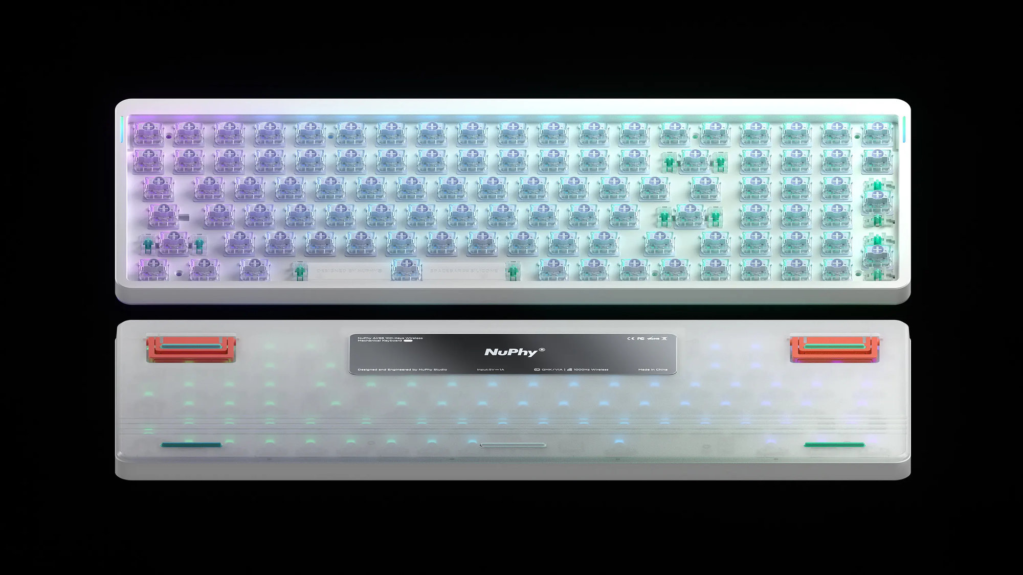 NuPhy Air96 V2 Aloe herní klávesnice (US) šedá