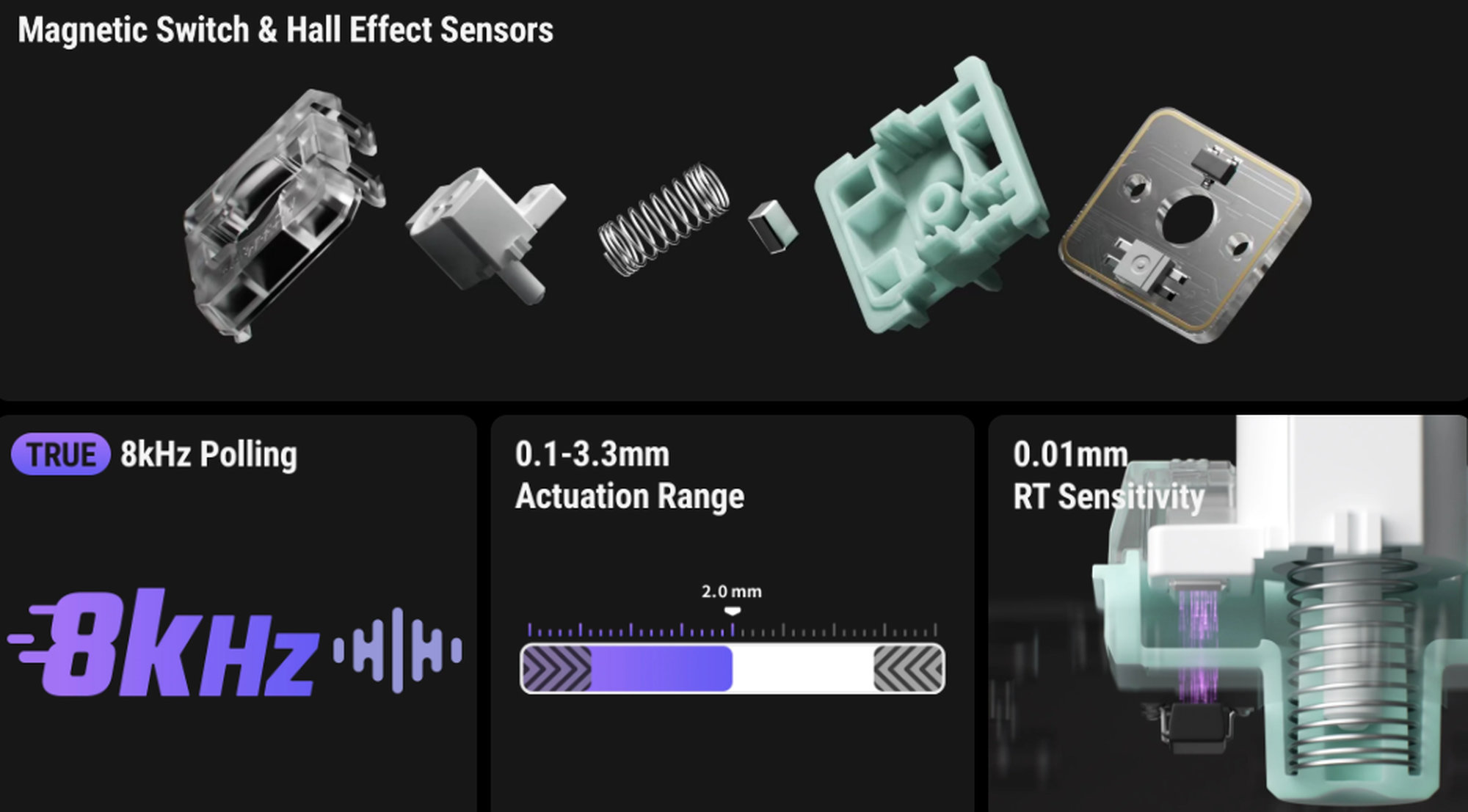 NuPhy Air60 HE Gateron Jade Pro (US) herní klávesnice stříbrná