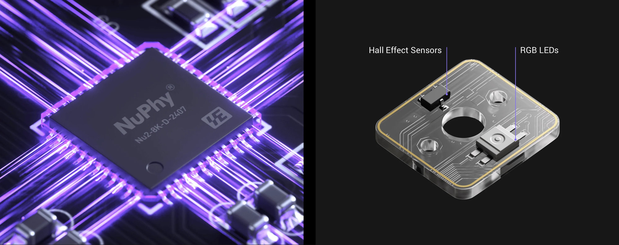 NuPhy Air60 HE Gateron Jade Pro (US) herní klávesnice stříbrná