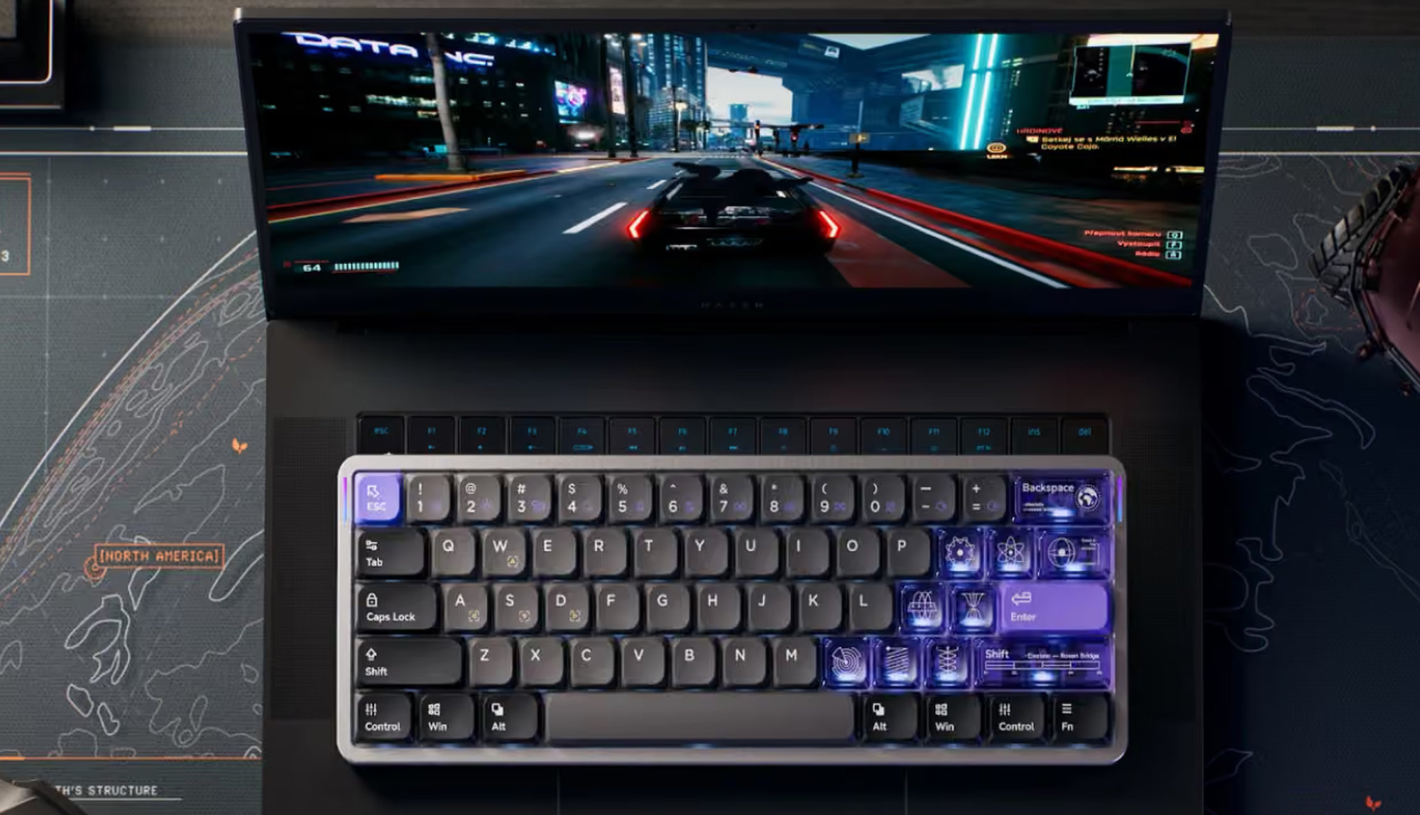 NuPhy Air60 HE Gateron Jade Pro (US) herní klávesnice stříbrná
