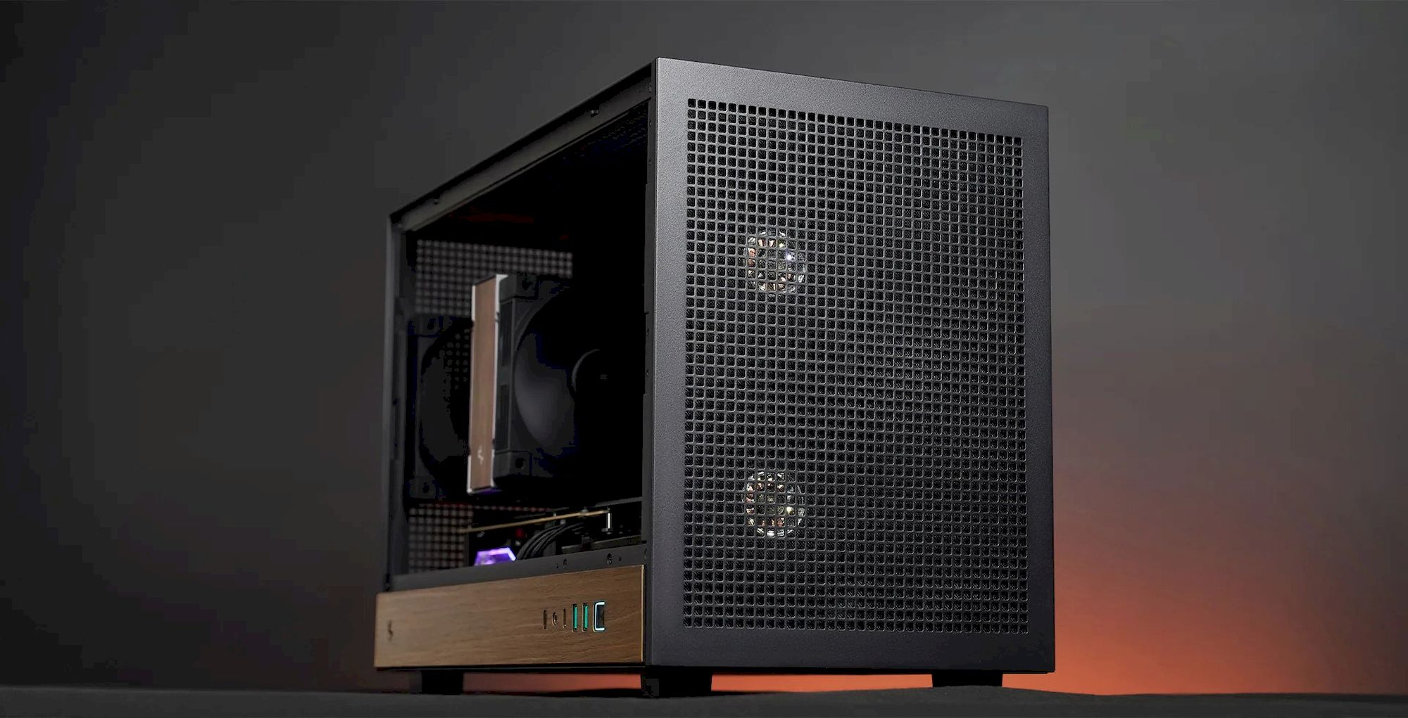 DEEPCOOL CH260 WOOD čierna