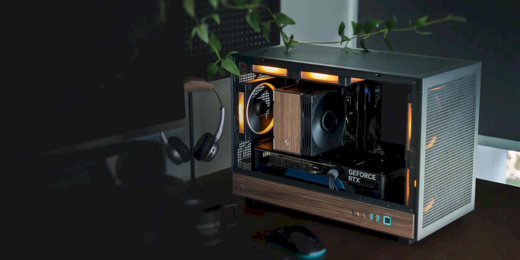 DEEPCOOL CH260 WOOD čierna