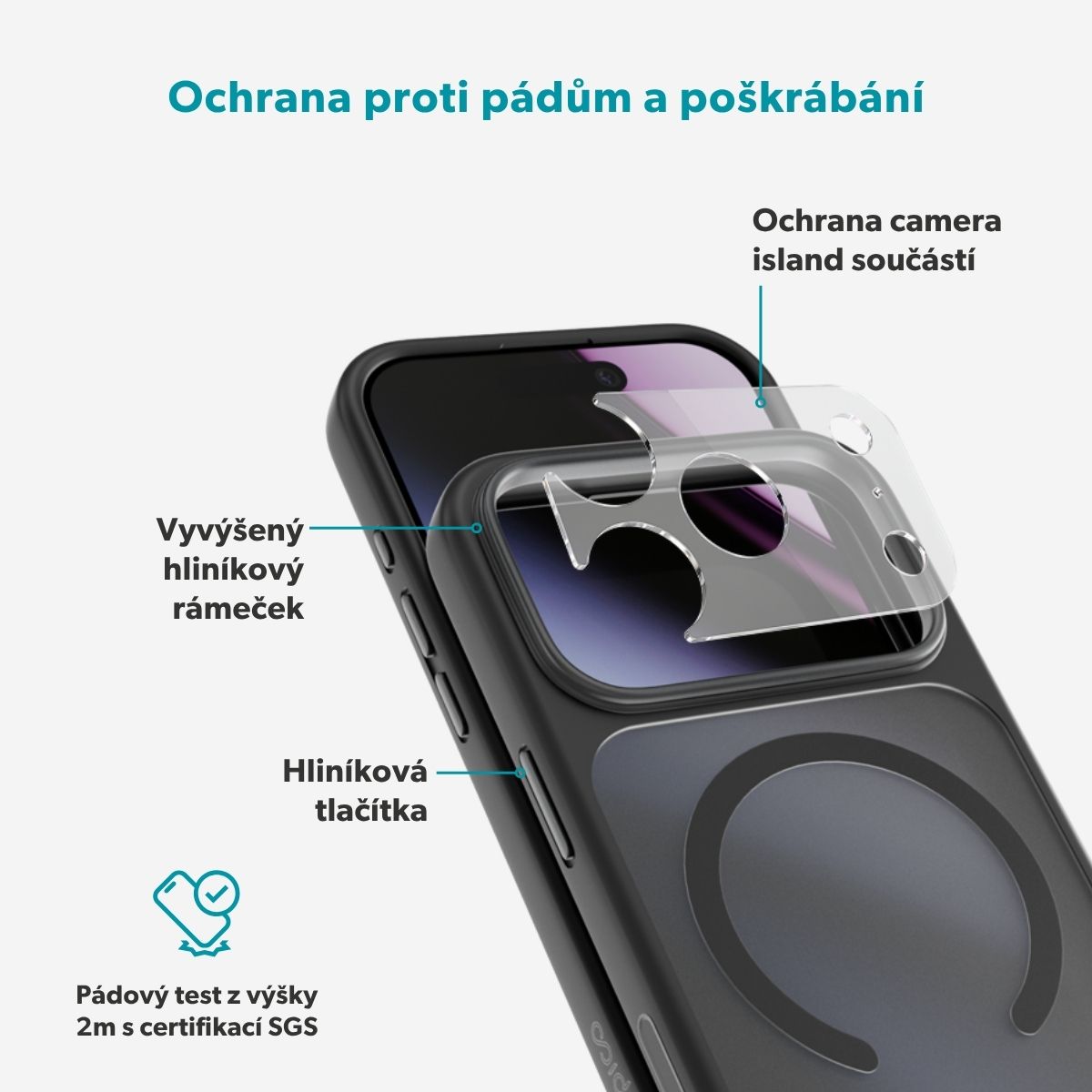 Epico HeroMatte Pro Mag+ MagSafe/Qi2 kryt iPhone 17 Pro/18 Pro černý