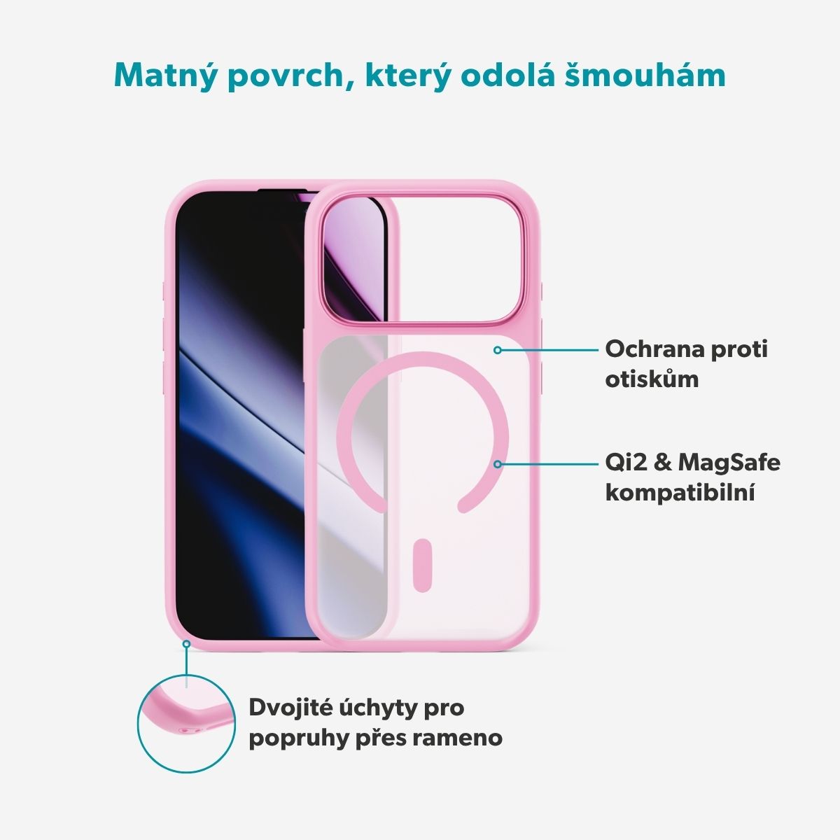 Epico HeroMatte Pro Mag+ MagSafe/Qi2 kryt iPhone 17 Pro/18 Pro růžový