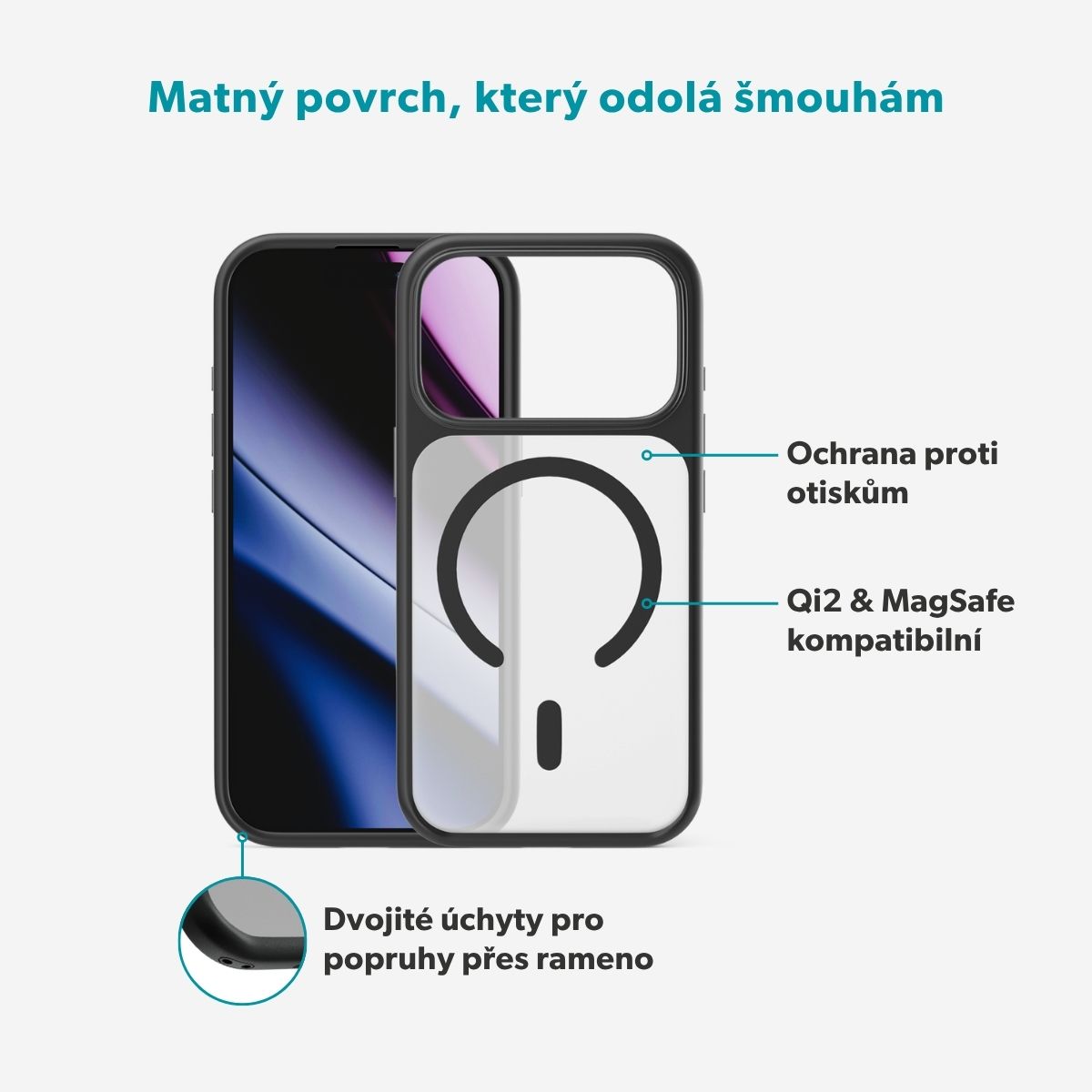 Epico HeroMatte Pro Mag+ MagSafe/Qi2 kryt iPhone 17 Pro/18 Pro černý