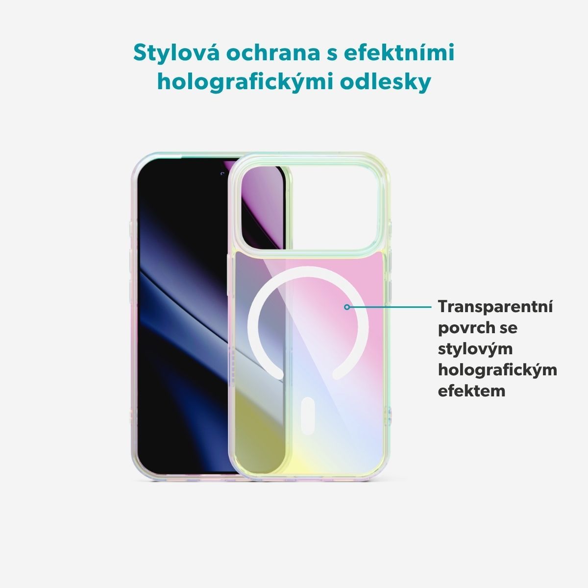 Epico Holographic Hero Mag+ MagSafe/Qi2 kryt iPhone 17 Pro/18 Pro holografický