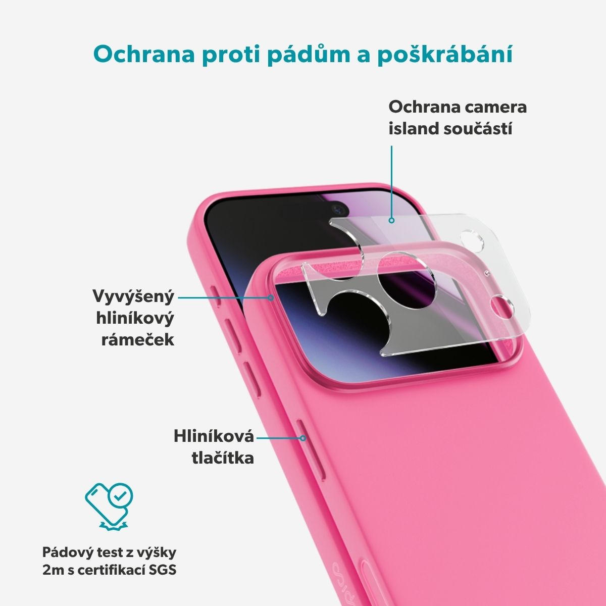Epico Silicone Pro Mag+ MagSafe/Qi2 silikonový kryt iPhone 17 Pro/18 Pro růžový