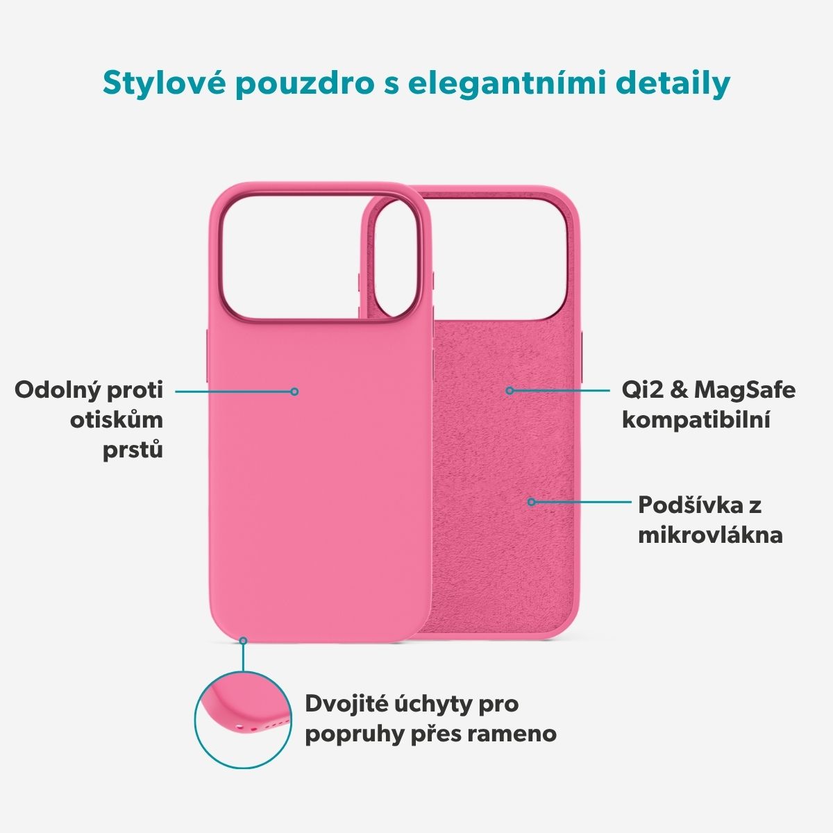 Epico Silicone Pro Mag+ MagSafe/Qi2 silikonový kryt iPhone 17 Pro/18 Pro růžový