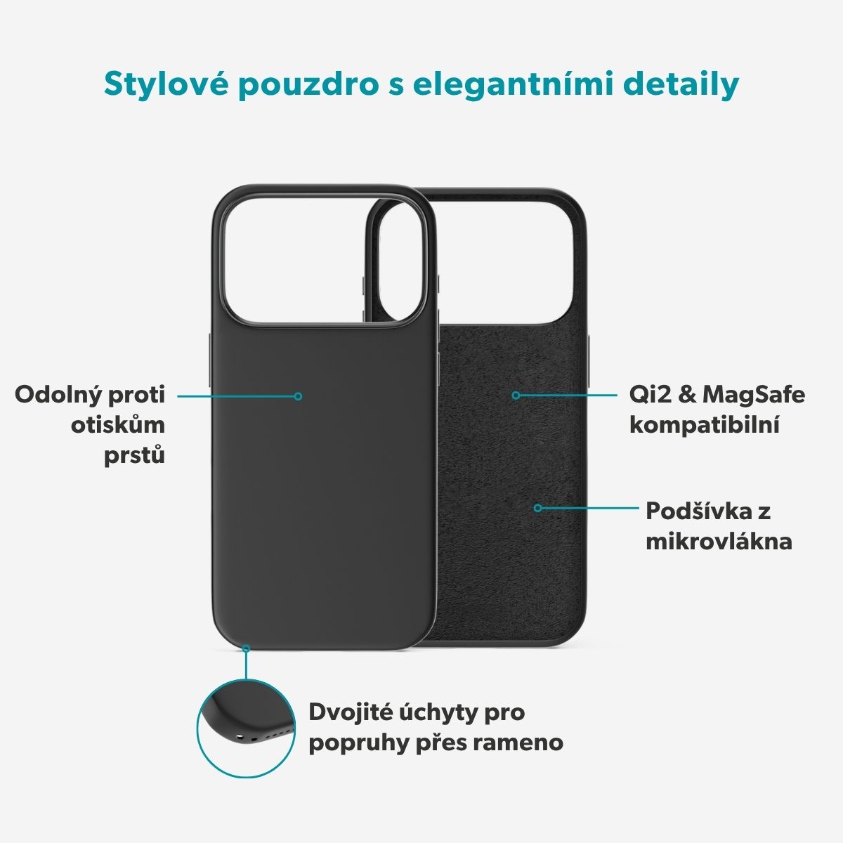 Epico Silicone Pro Mag+ MagSafe/Qi2 silikonový kryt iPhone 17 Pro Max/18 Pro Max černý