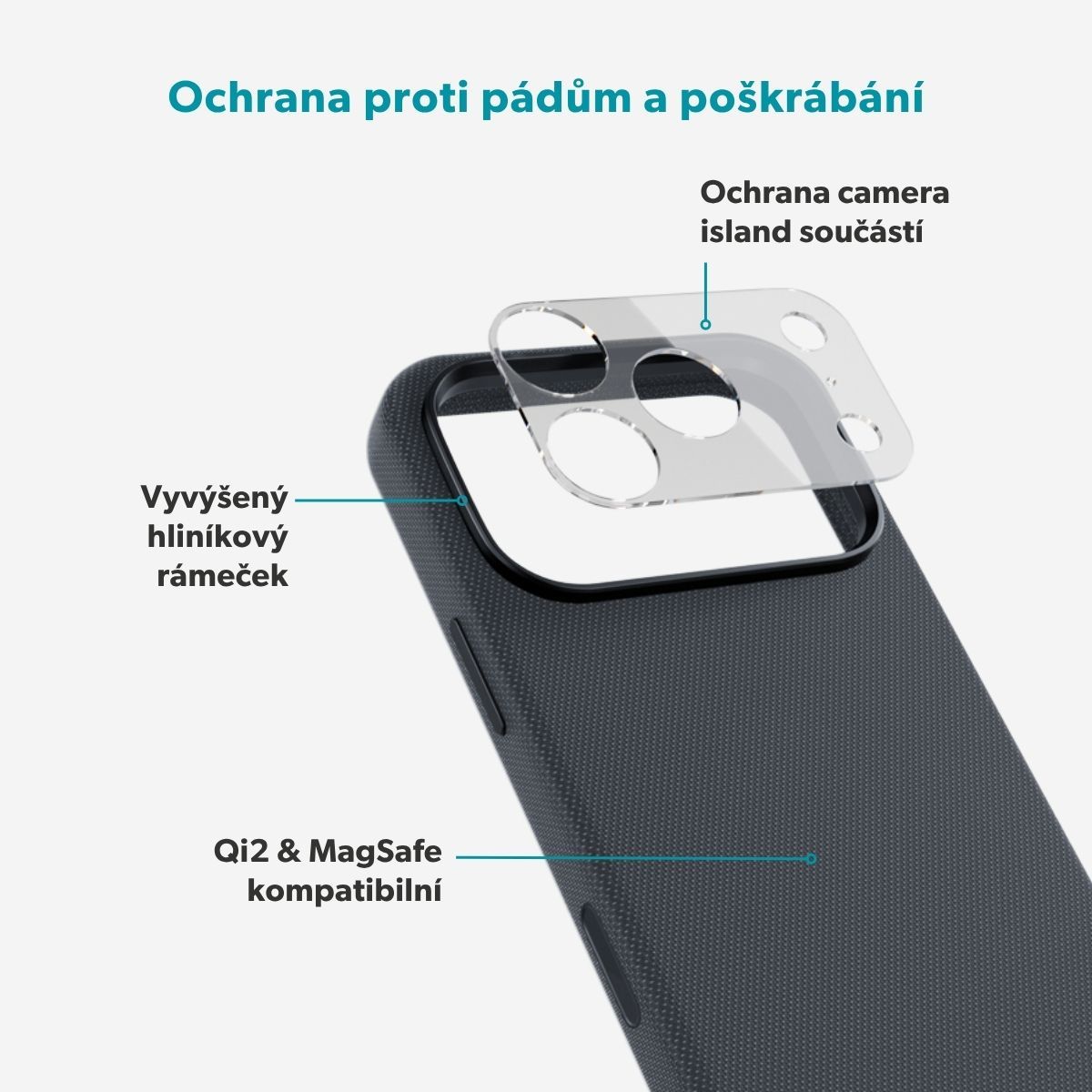 Epico SolidWoven Pro Mag+ MagSafe/Qi2 tkaný kryt iPhone 17 Pro Max/18 Pro Max černý