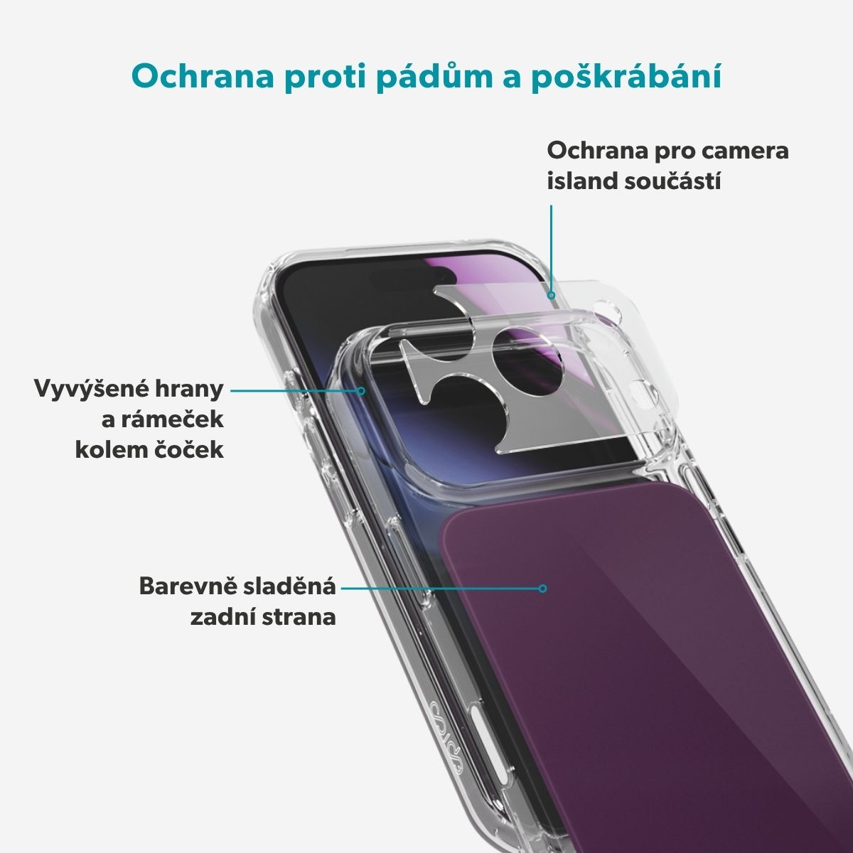 Epico Tile Mag+ MagSafe/Qi2 kryt iPhone 17 Pro Max/18 Pro Max tmavě fialový