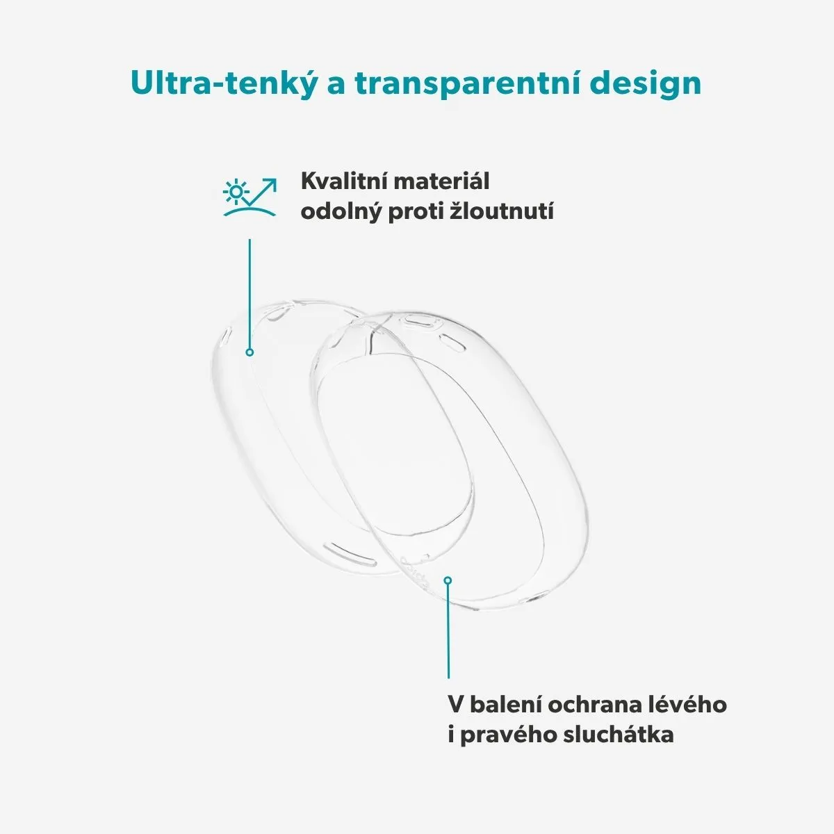 Epico Transparent Cover TPU pouzdro pro AirPods Max čiré