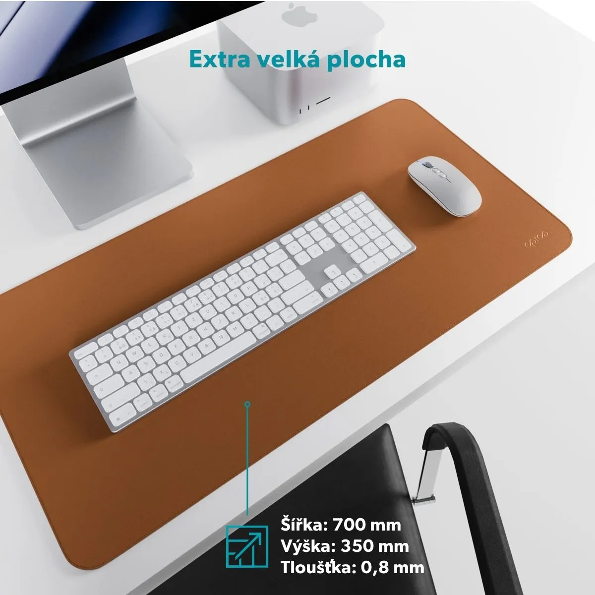 Epico TechGrain oboustranná podložka na stůl pod klávesnici a myš světle modrá/stříbrná