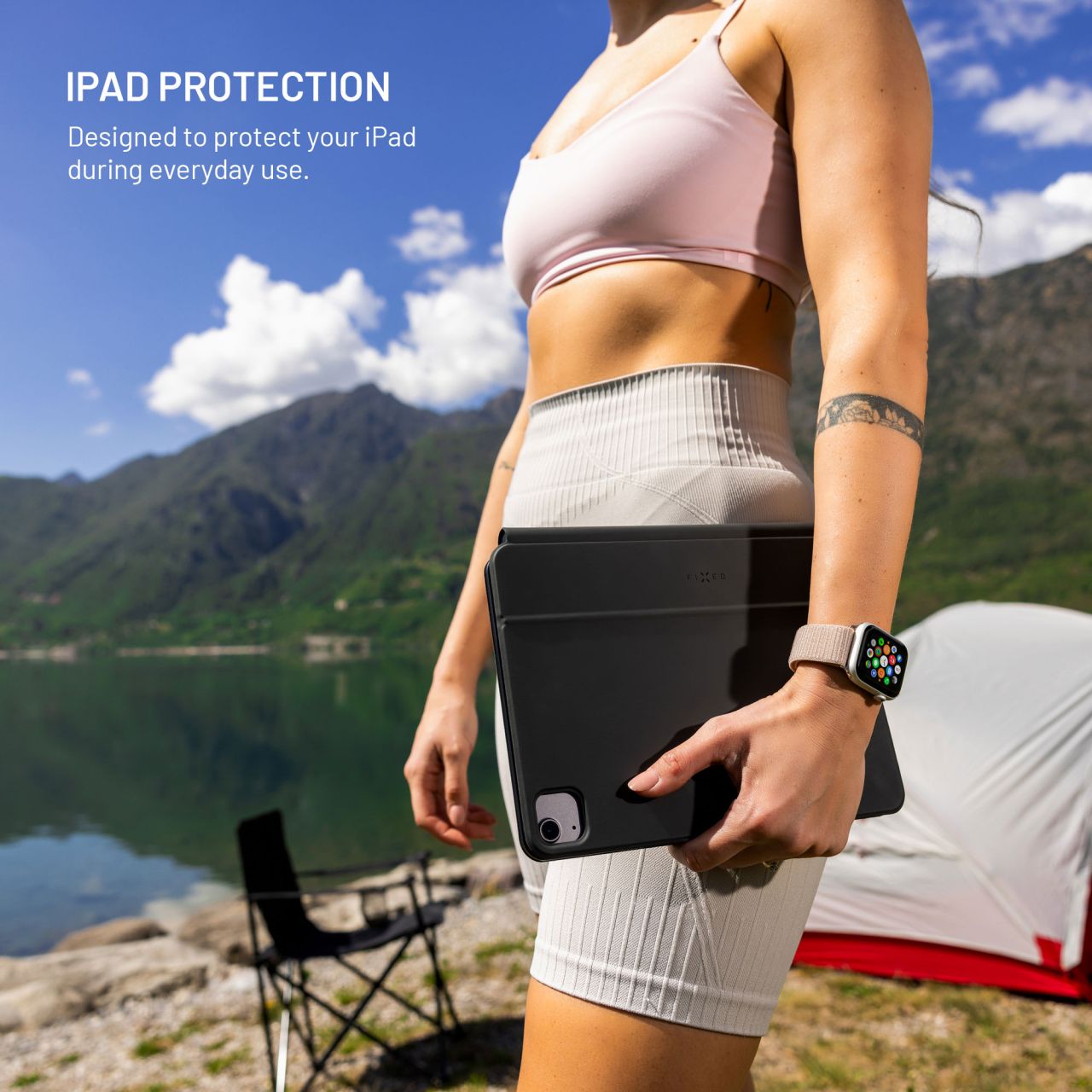 FIXED Typee Alu pouzdro s bezdrátovou klávesnicí iPad Pro 11" (18-22)/iPad Air (20-26), CZ, černé