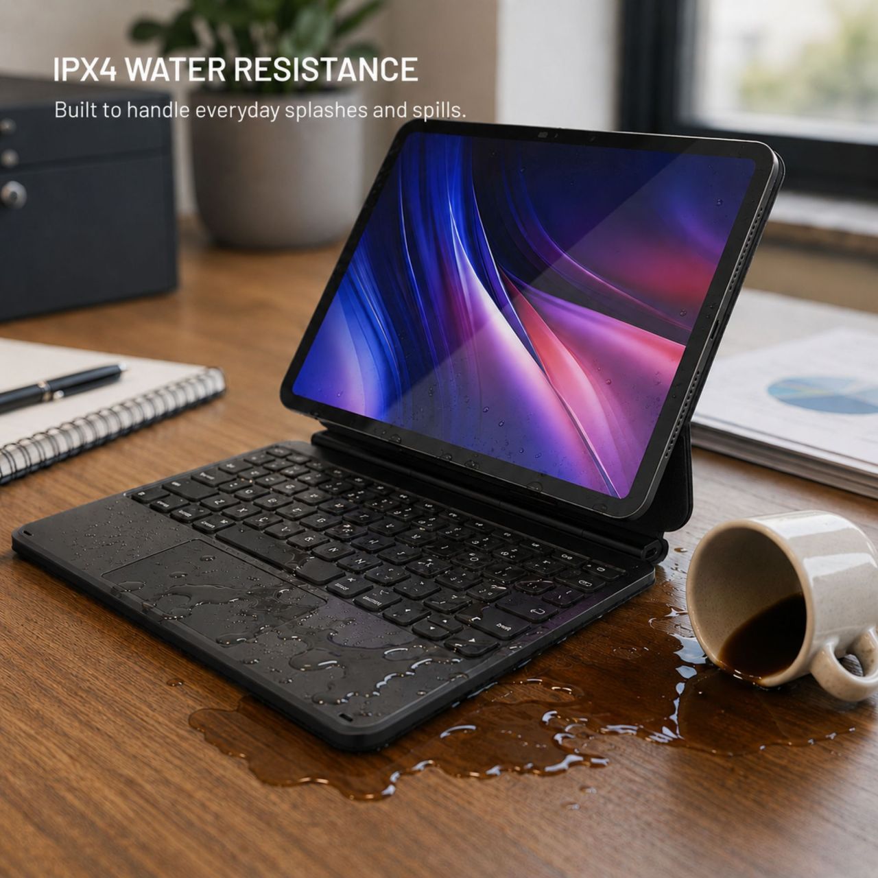FIXED Typee Alu pouzdro s bezdrátovou klávesnicí iPad Pro 11" (18-22)/iPad Air (20-26), CZ, černé
