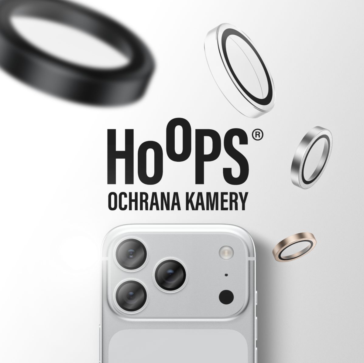 PanzerGlass Hoops ochranné kroužky Apple iPhone 18 Pro/Pro Max čiré