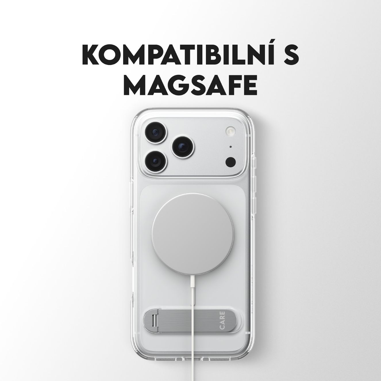 PanzerGlass CARE KickStand MagSafe kryt Apple iPhone 18 Pro/17 Pro Smokey kouřový/černý