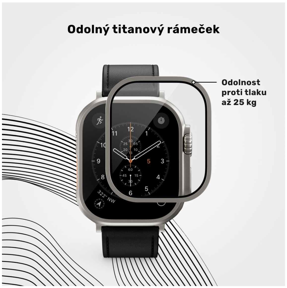 UNUM by Epico SapphireShield Watch Protector safírové sklo pro Apple Watch Ultra (49mm) černé