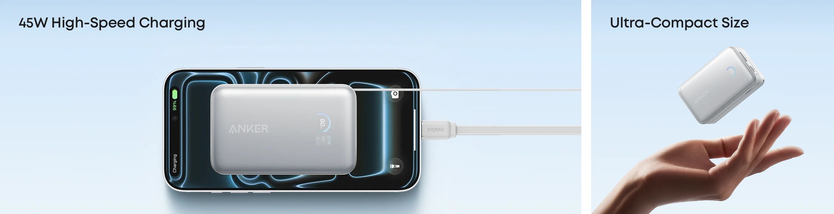 Anker Nano MagSafe powerbanka (10000mAh) 45W čierna