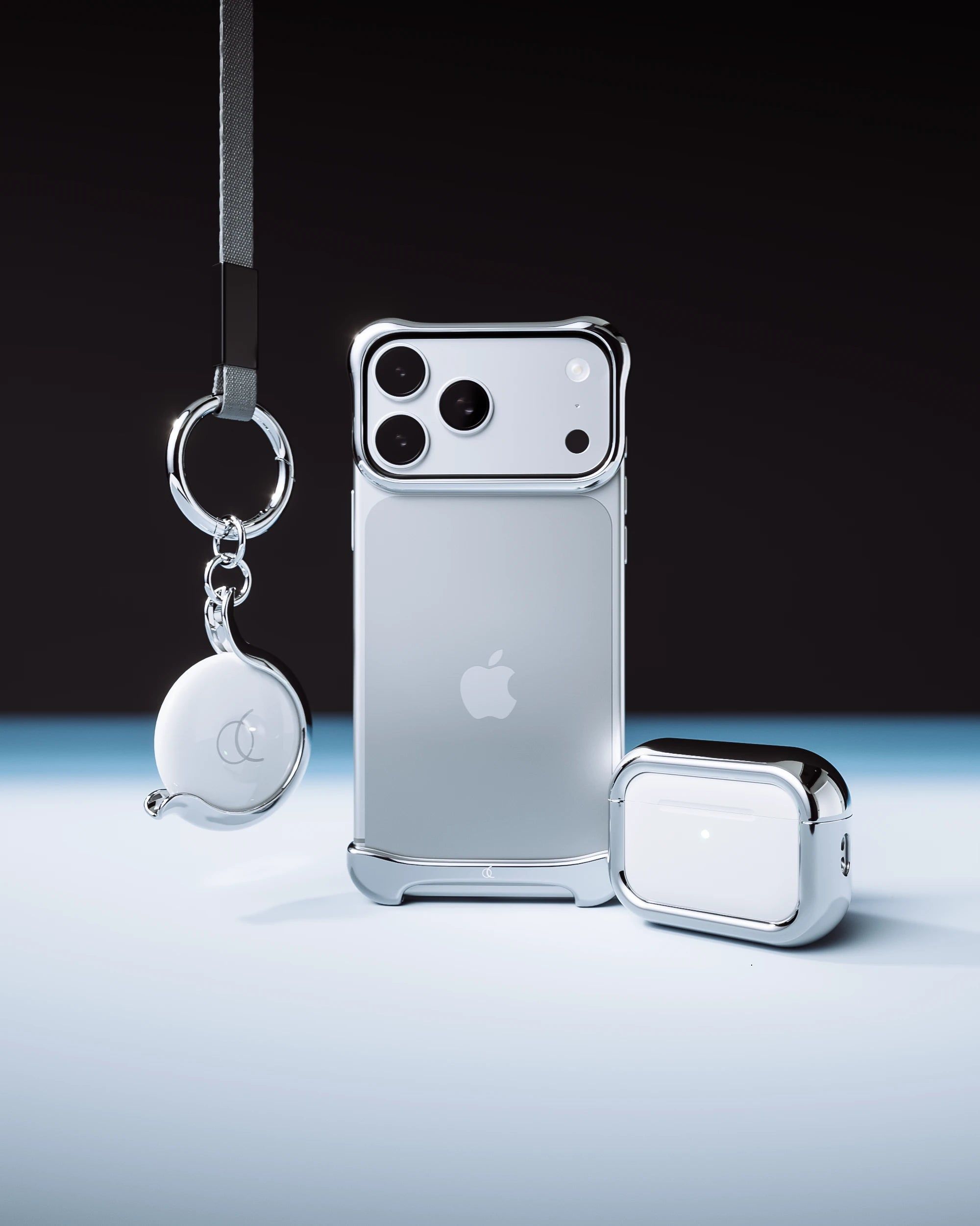 Arc Pulse Aluminium ochranný hliníkový rám Apple AirTag stříbrný