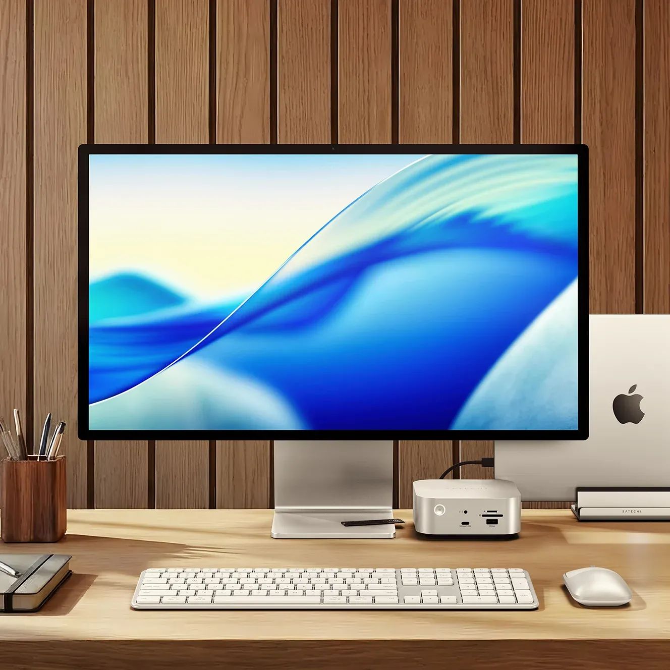 Satechi Thunderbolt 5 CubeDock with SSD Enclosure dokovací stanice (140W) stříbrná