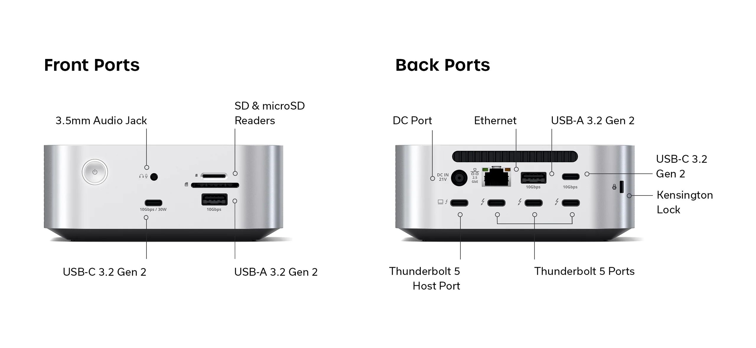 Satechi Thunderbolt 5 CubeDock with SSD Enclosure dokovací stanice (140W) stříbrná