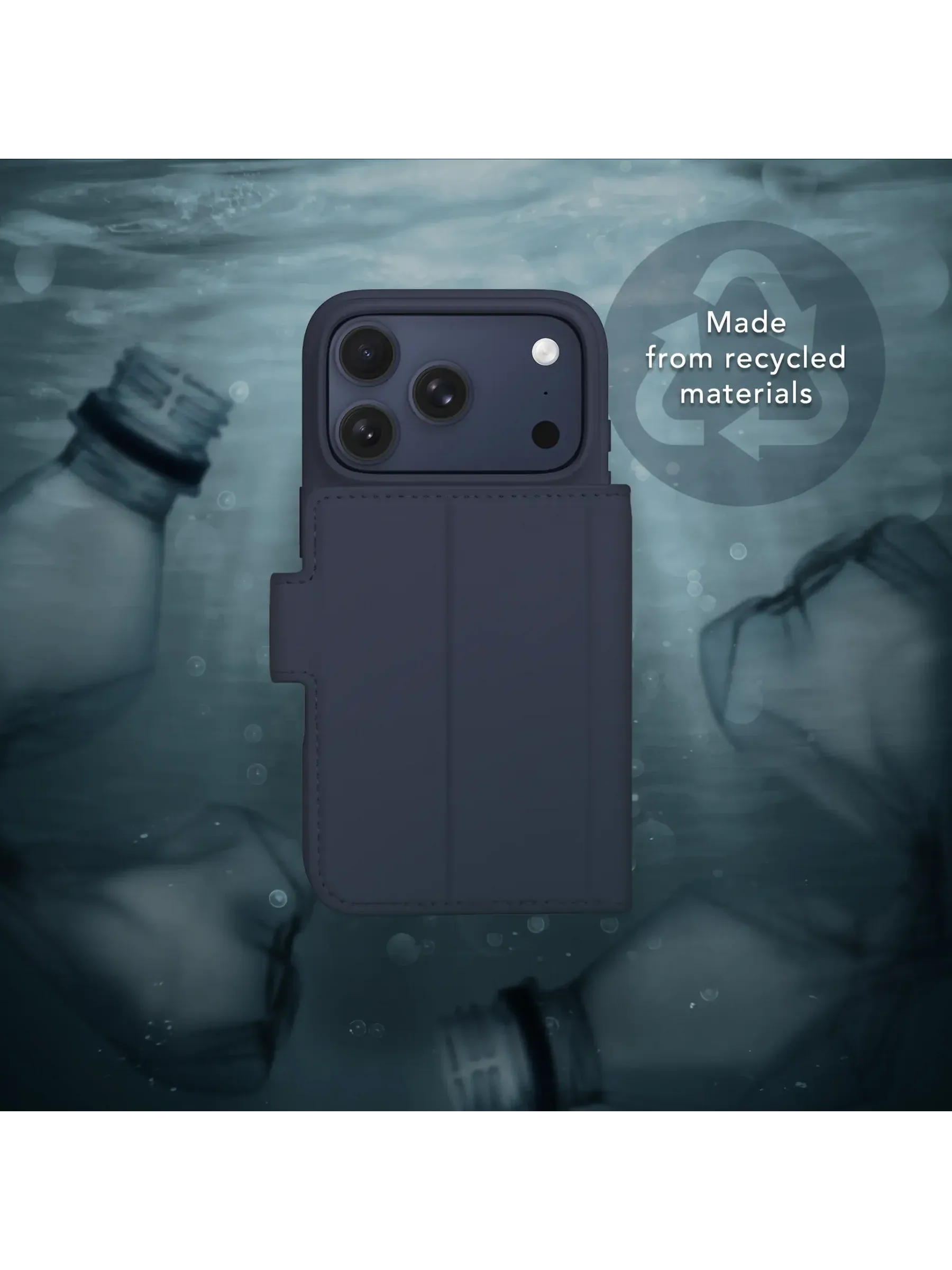 dbramante1928 Copenhagen ICON flip pouzdro iPhone 18 Pro/17 Pro deep water