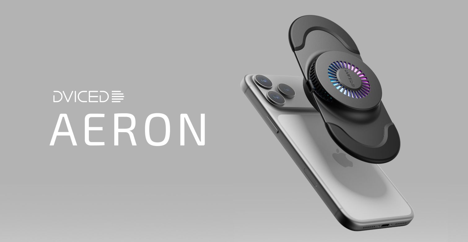 Dviced AERON GRIP Gaming Qi2.2/MagSafe nabíjecí herní držák s aktivním chlazením černý