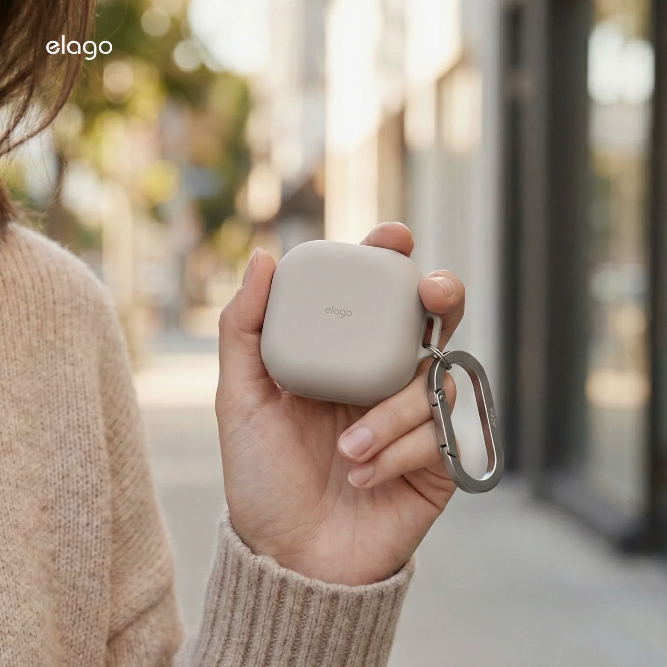 ELAGO Silicone Hang Case pouzdro pro Samsung Galaxy Buds4/Buds4 Pro černé