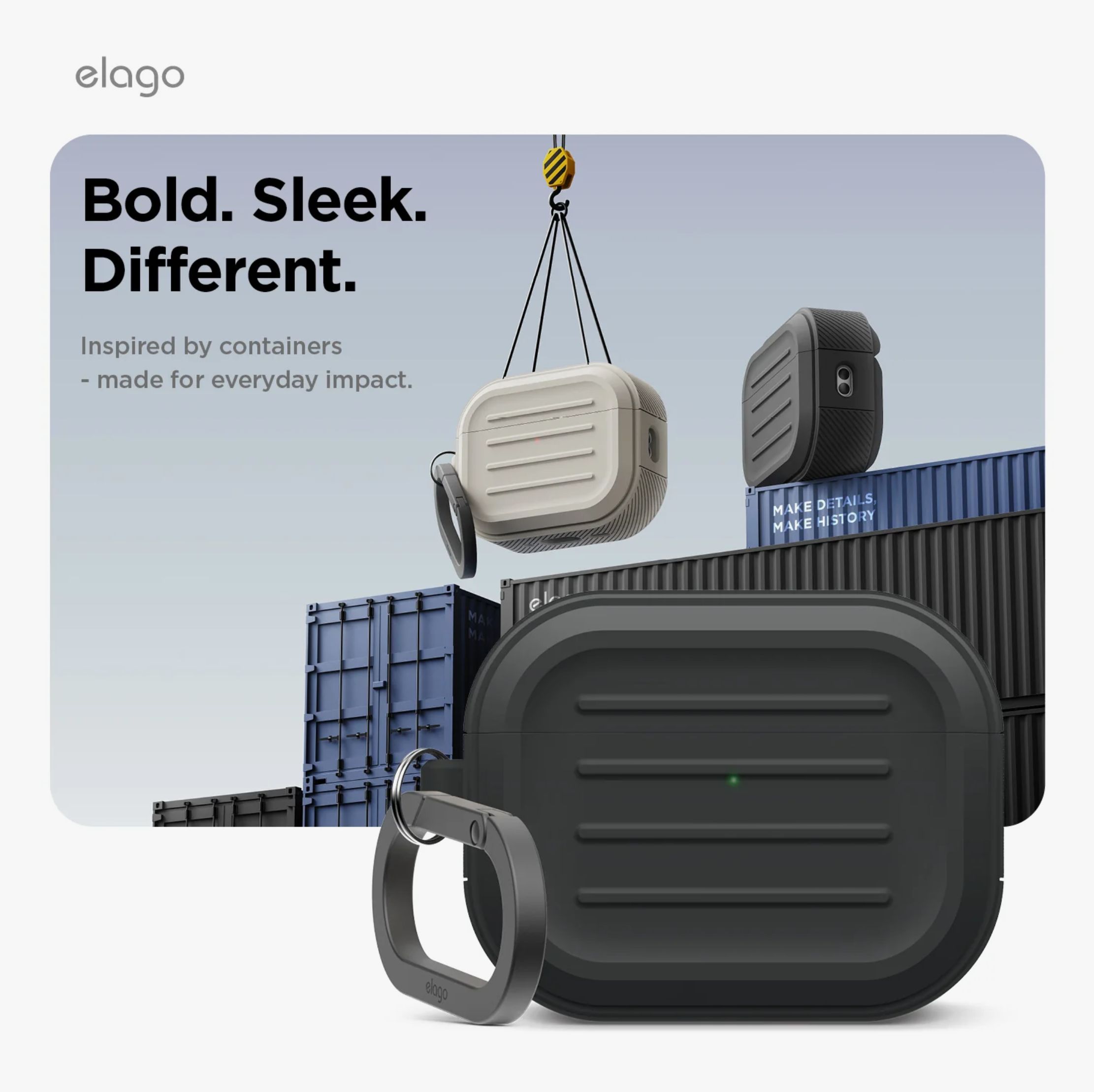 ELAGO Armor Hang Case pouzdro pro Apple Airpods Pro 3 béžové