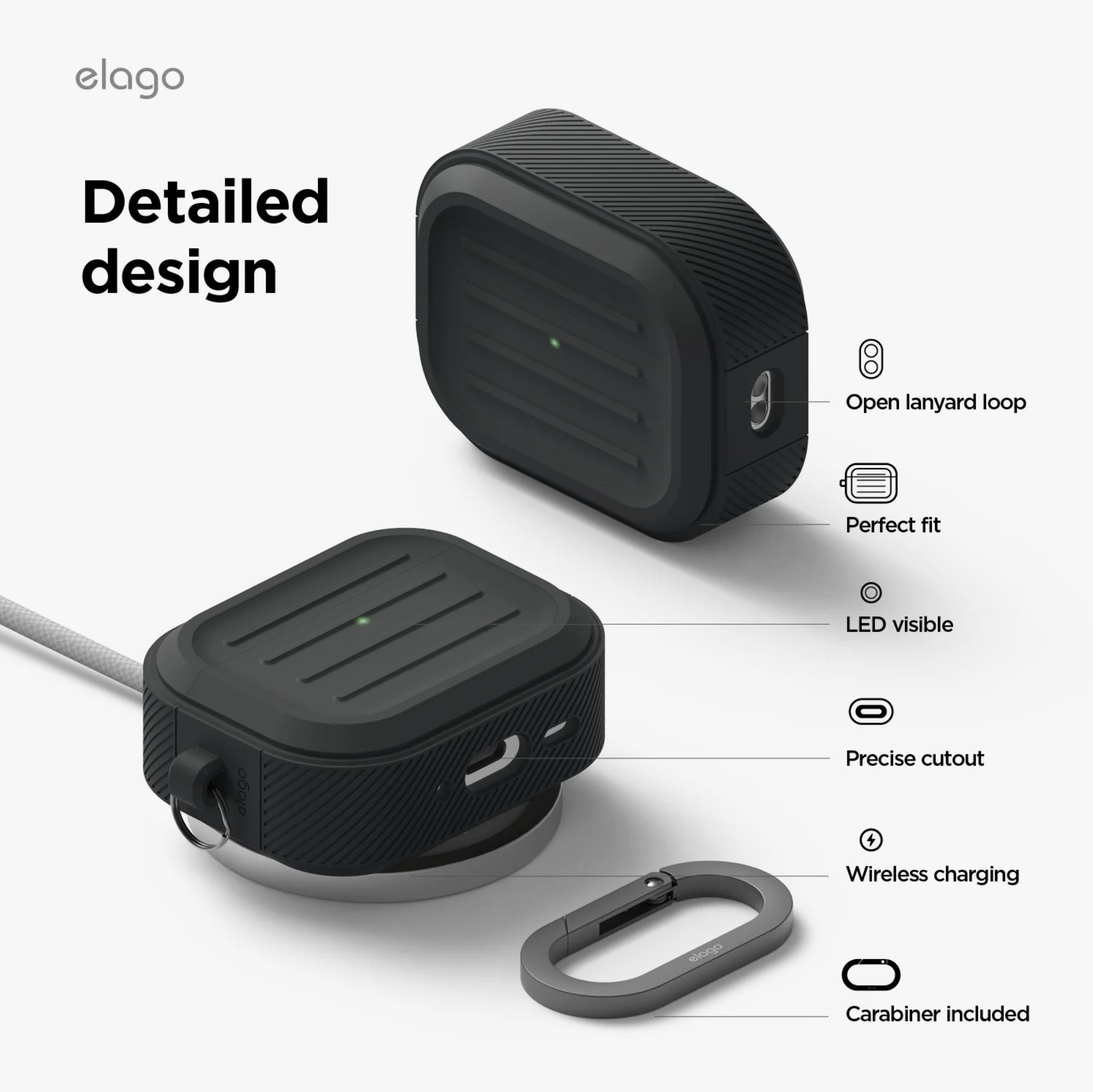 ELAGO Armor Hang Case pouzdro pro Apple Airpods Pro 3 béžové