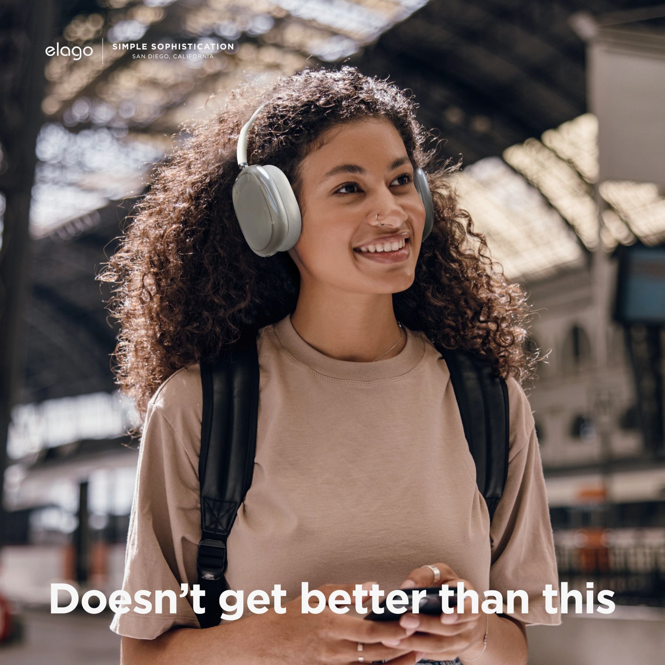 ELAGO Hybrid Case kryt pro Apple Airpods Max čirá
