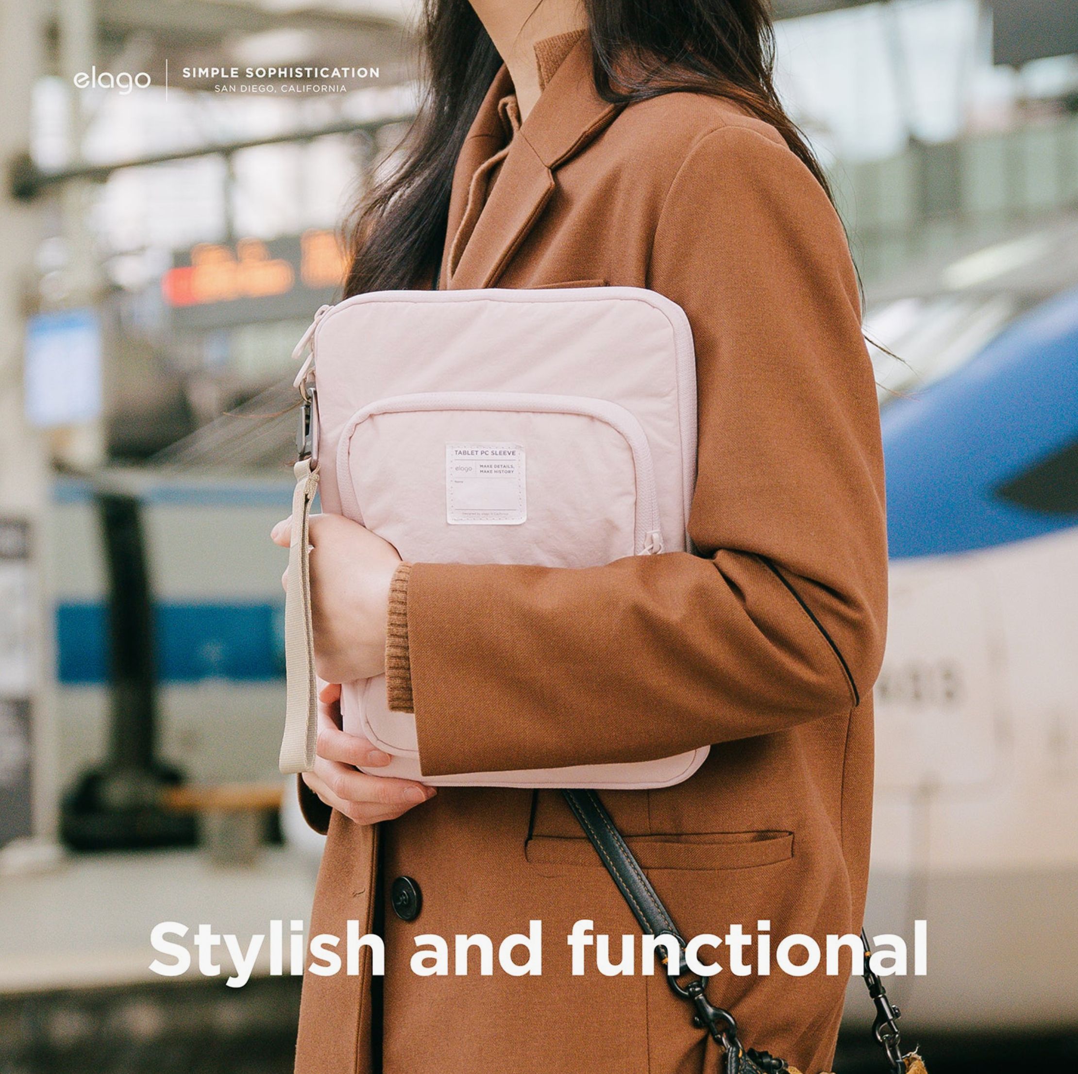 ELAGO PC Sleeve pouzdro pro MacBook 12"-14'' světle růžové