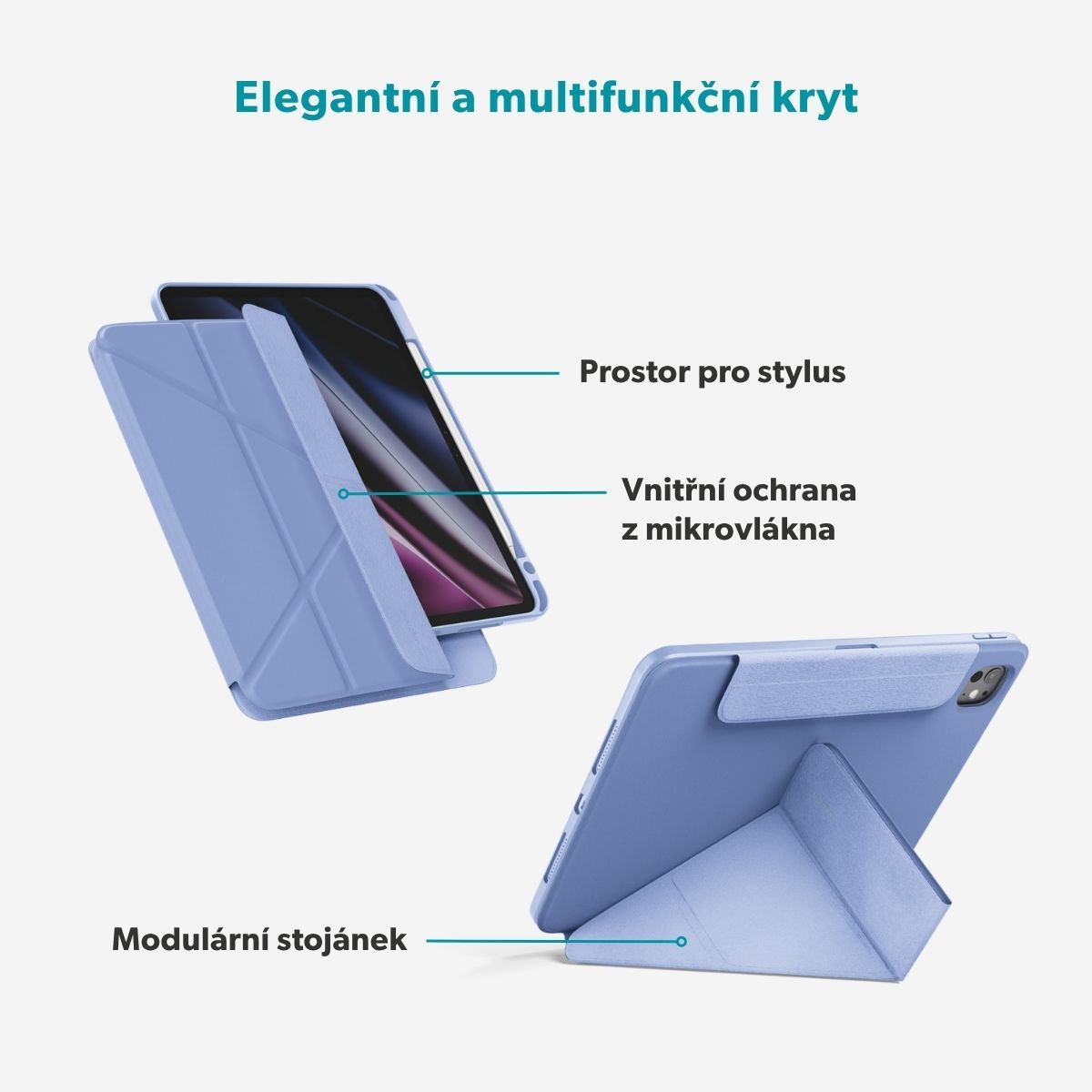 Epico TechGrain Spin 2in1 Flip pouzdro iPad 10,9" (A14)/iPad 11" (A16) modré