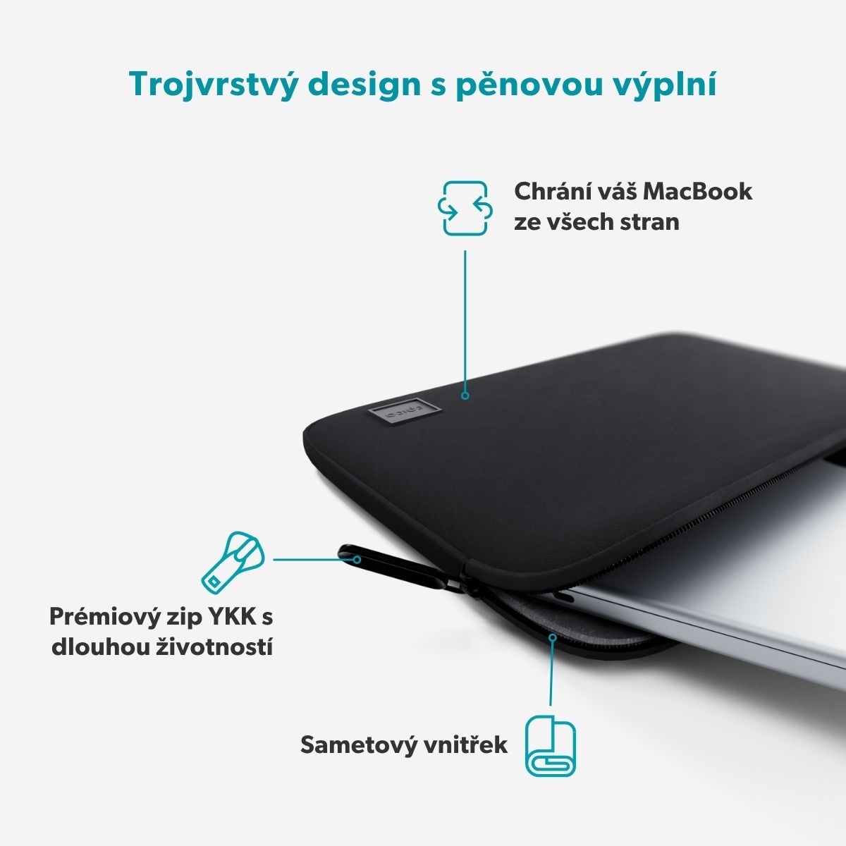 Epico Neoprene Lite Sleeve pouzdro MacBook Pro 14" ruměnné