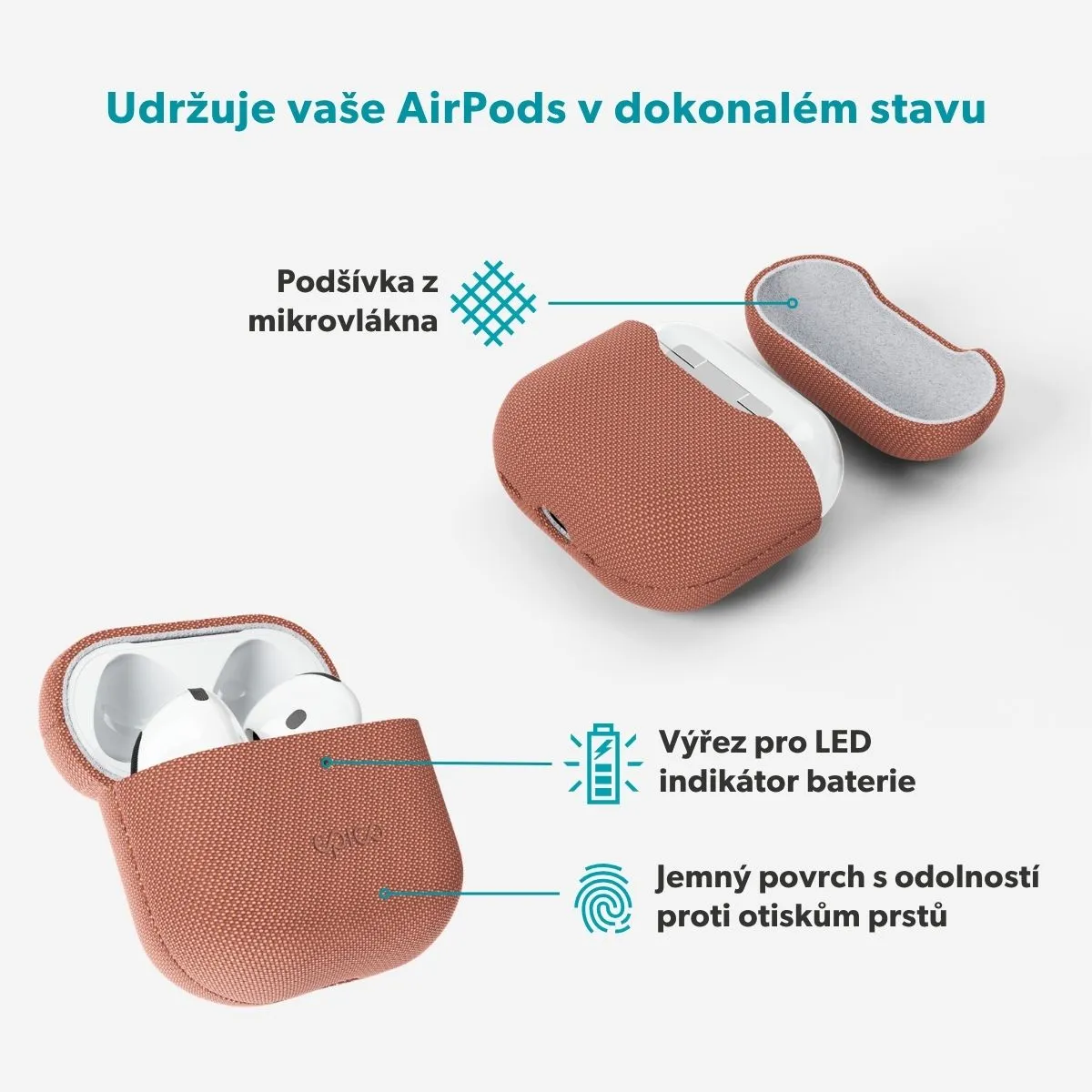 Epico SolidWoven Case pouzdro pro AirPods 4/AirPods 5 černé