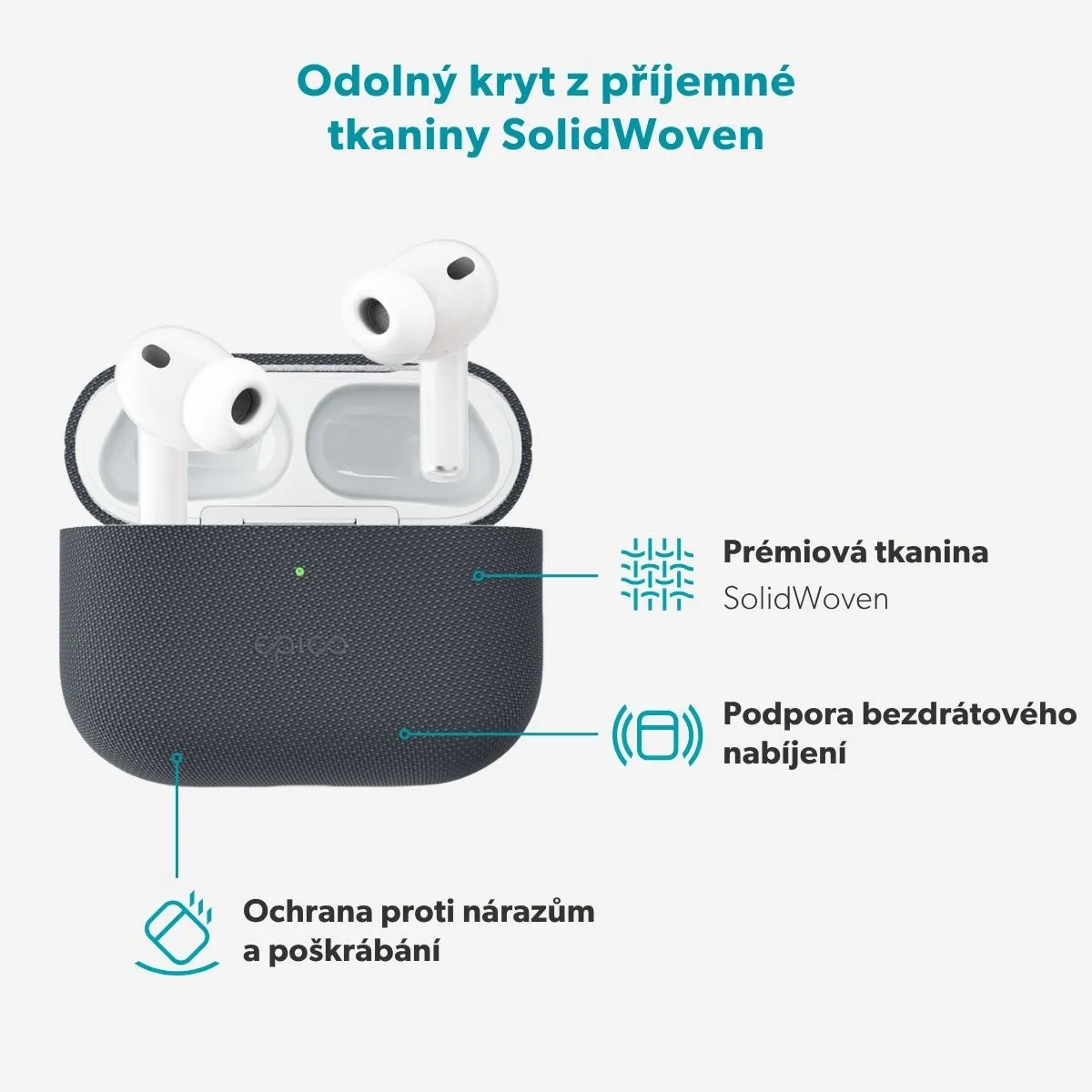 Epico SolidWoven Case pouzdro pro AirPods Pro 3 modré