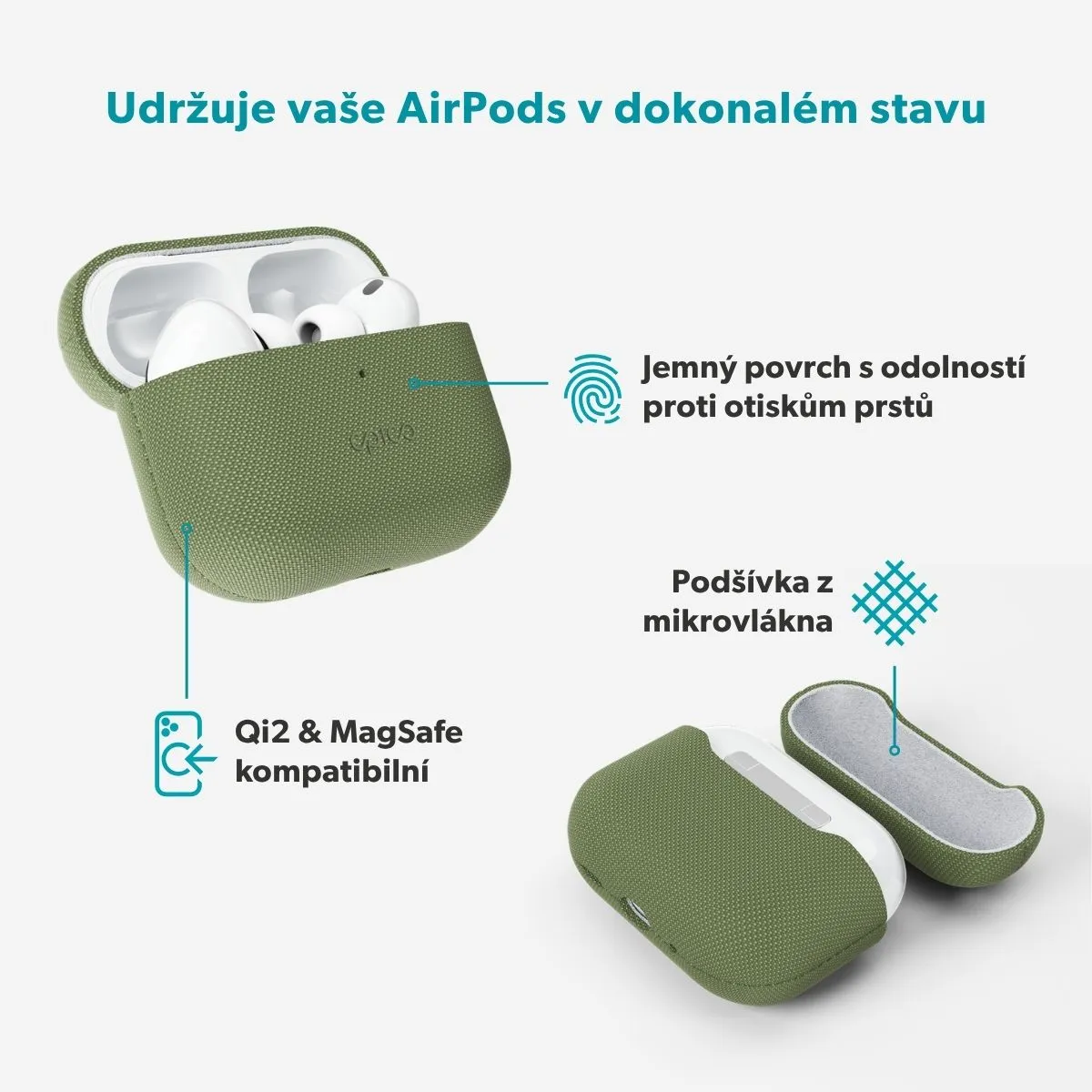 Epico SolidWoven Case pouzdro pro AirPods Pro 3 modré