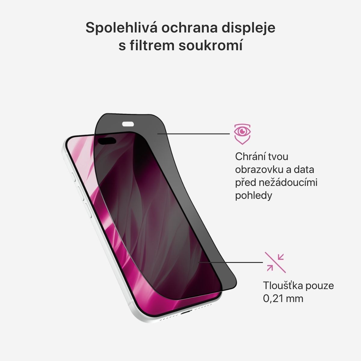 iWant Privacy Flexiglass 3D ochranné sklo pro iPhone 18 Pro