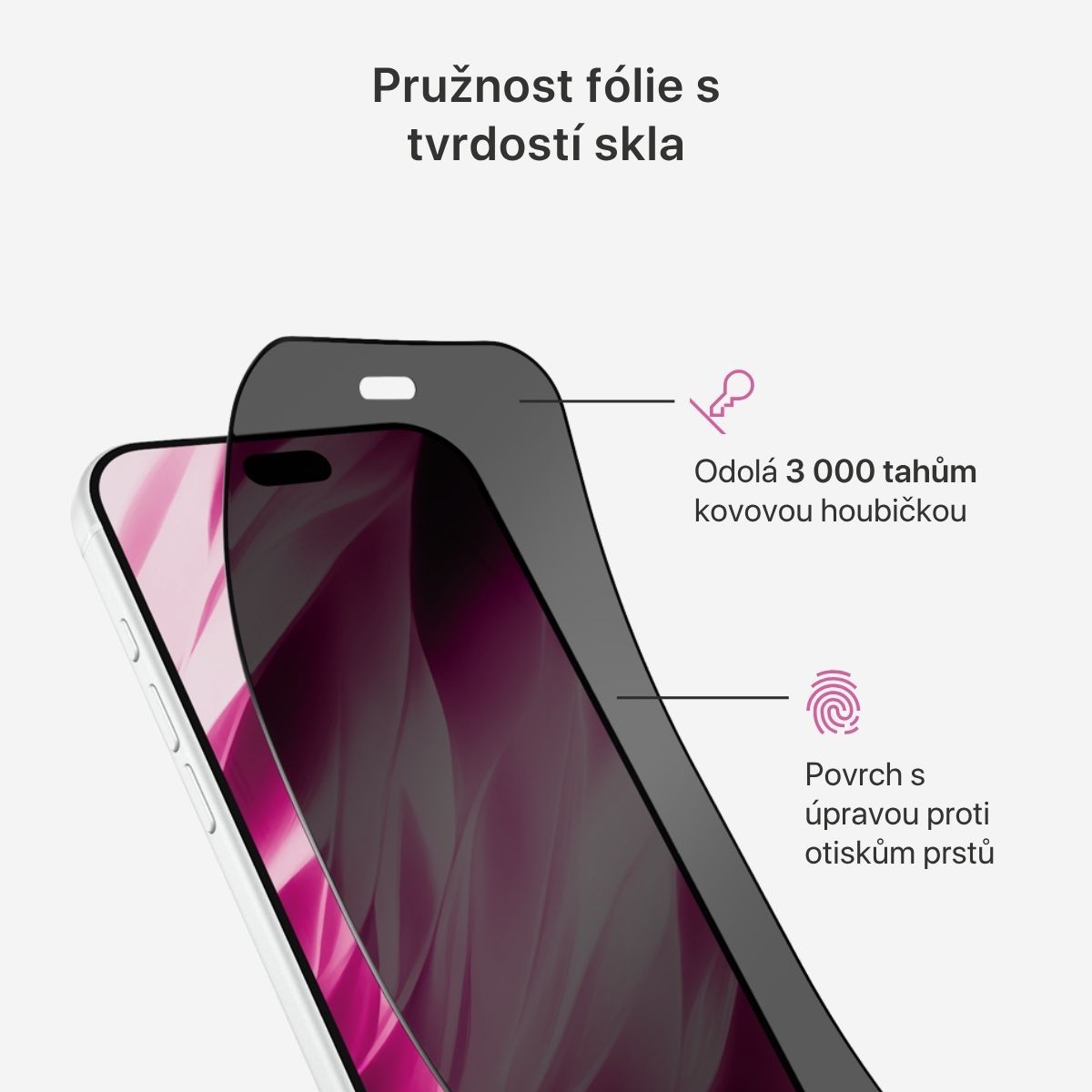 iWant Privacy Flexiglass 3D ochranné sklo pro iPhone 18 Pro