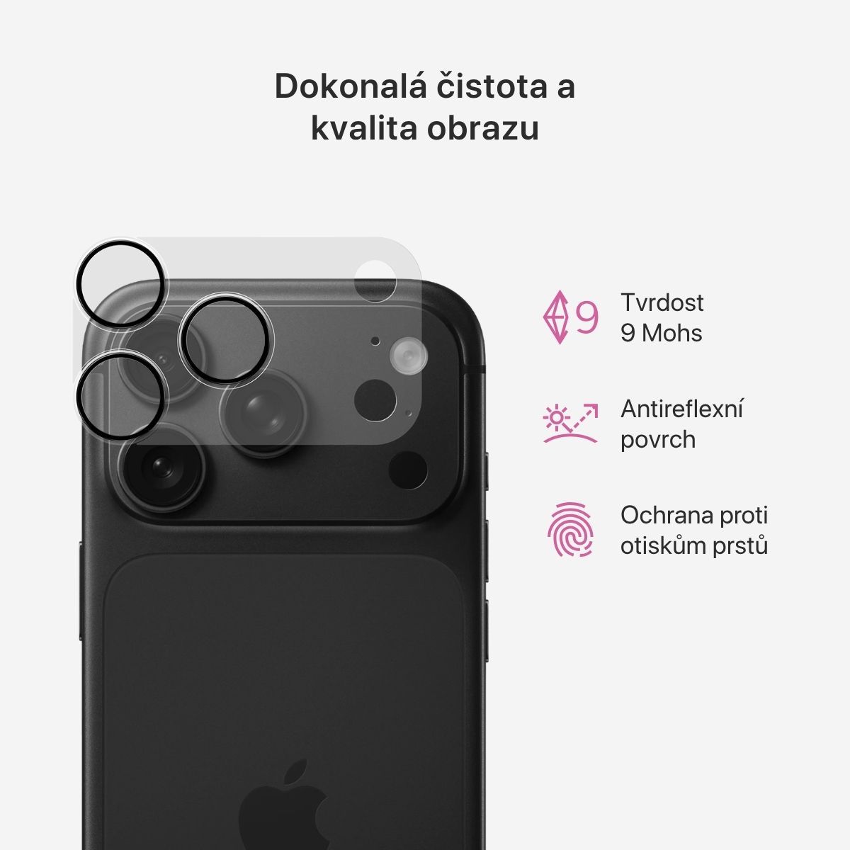 iWant Antireflexní safírová ochrana čoček pro iPhone 18 Pro