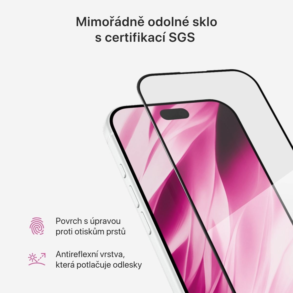 iWant Aura AntiReflective Glass 3D tvrzené sklo pro iPhone 17 Pro/18 Pro